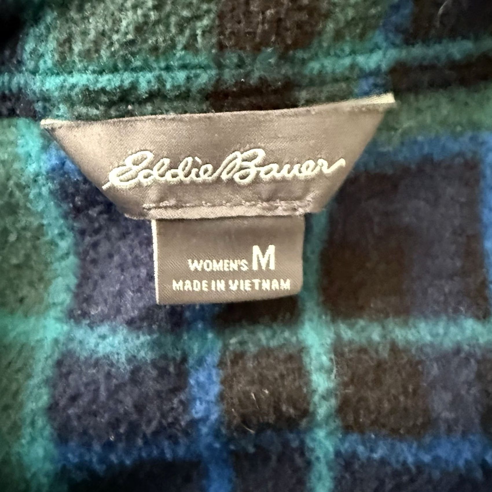 Eddie Bauer Eddie Bauer Shacket Fleece Shirt Womens Sz Medium Blue Green Plaid Chest Pocket Size M / US 6-8 / IT 42-44 - 2 Thumbnail