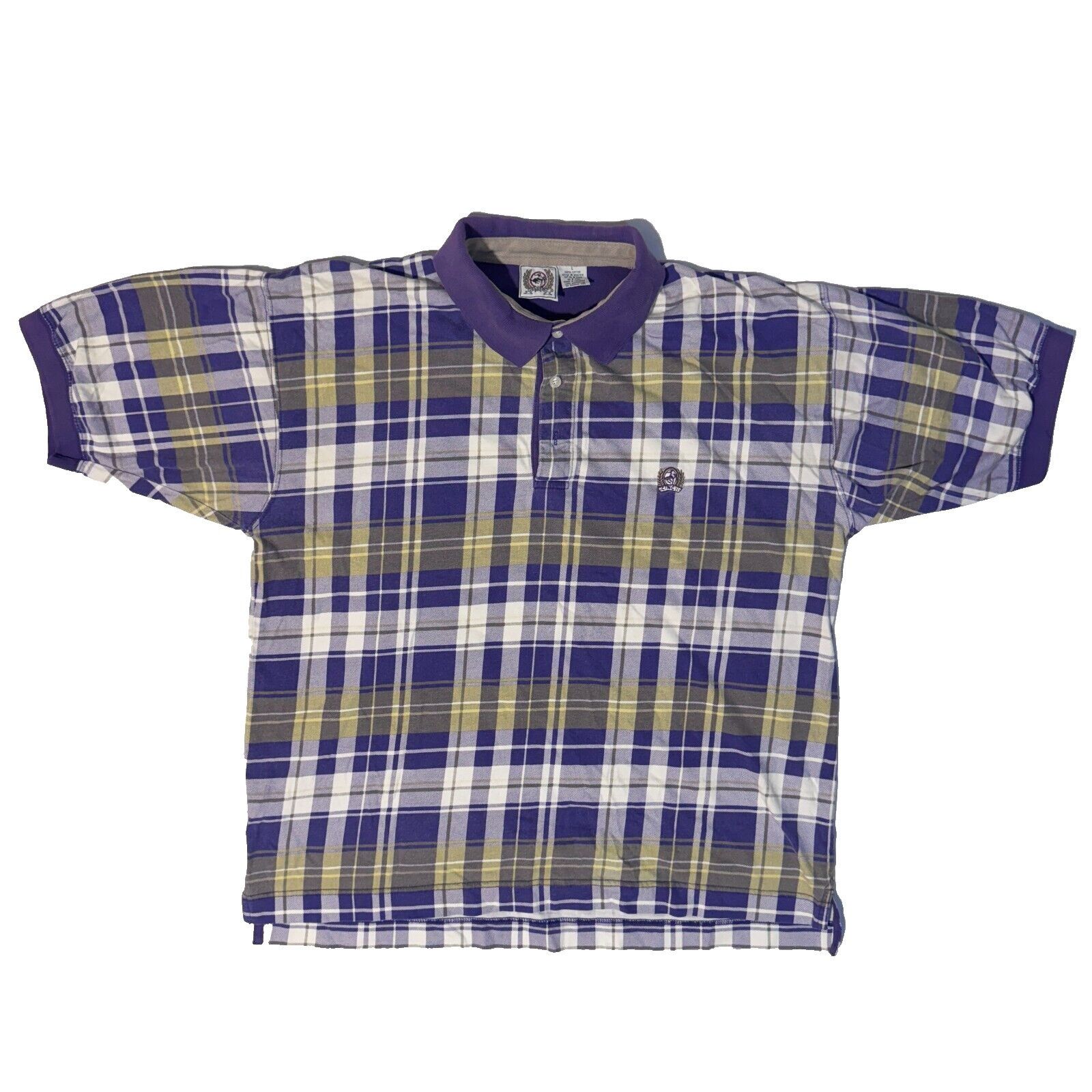 CINCH Cinch Jeans Purple & Yellow Plaid Western Shirt Short Sleeve Size US L / EU 52-54 / 3 - 1 Thumbnail