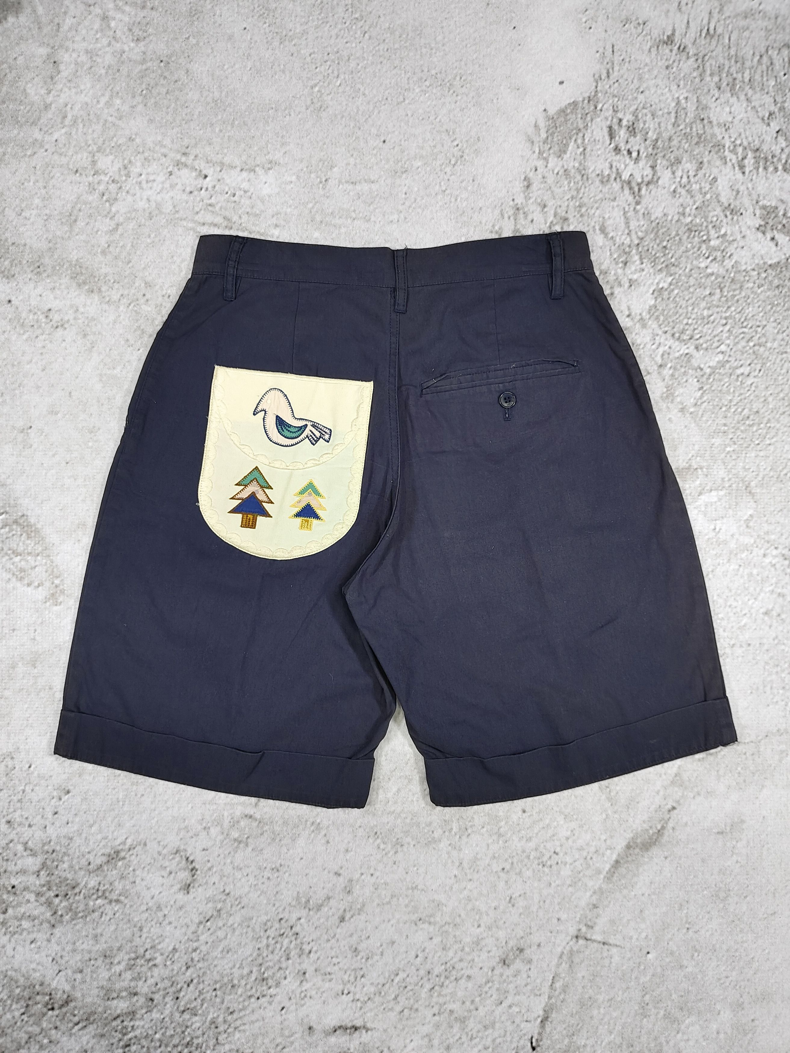 Ne-Net 00s Ne-net Japan Archive Embroidered Bird Appliqué Shorts Size 28" / US 6 / IT 42 - 1 Thumbnail