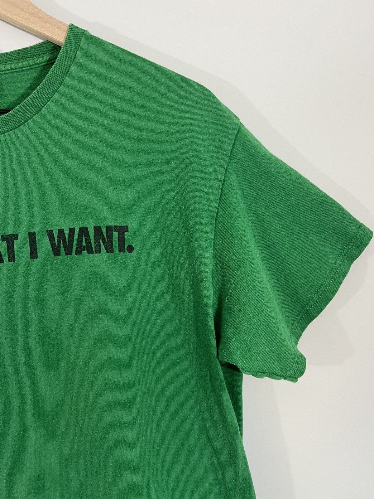 Vintage I DO WHAT I WANT Faded Green Quote Y2K Tee Size US L / EU 52-54 / 3 - 4 Thumbnail