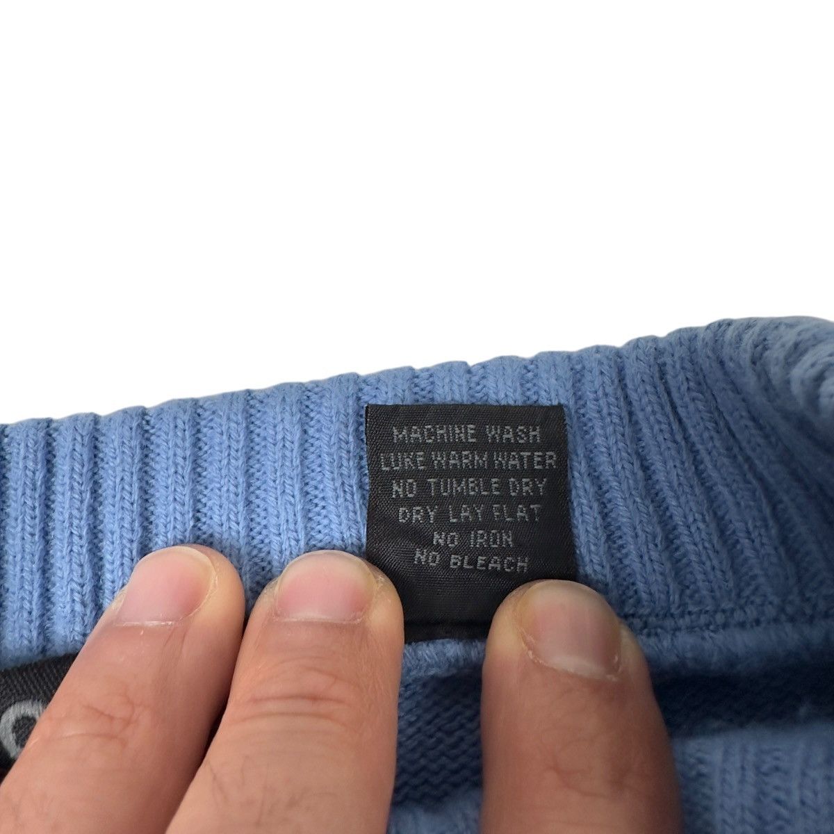 Koman Koman Sport Sweater Mens L Blue Faux Suede Leather Patchwork Size US L / EU 52-54 / 3 - 6 Thumbnail