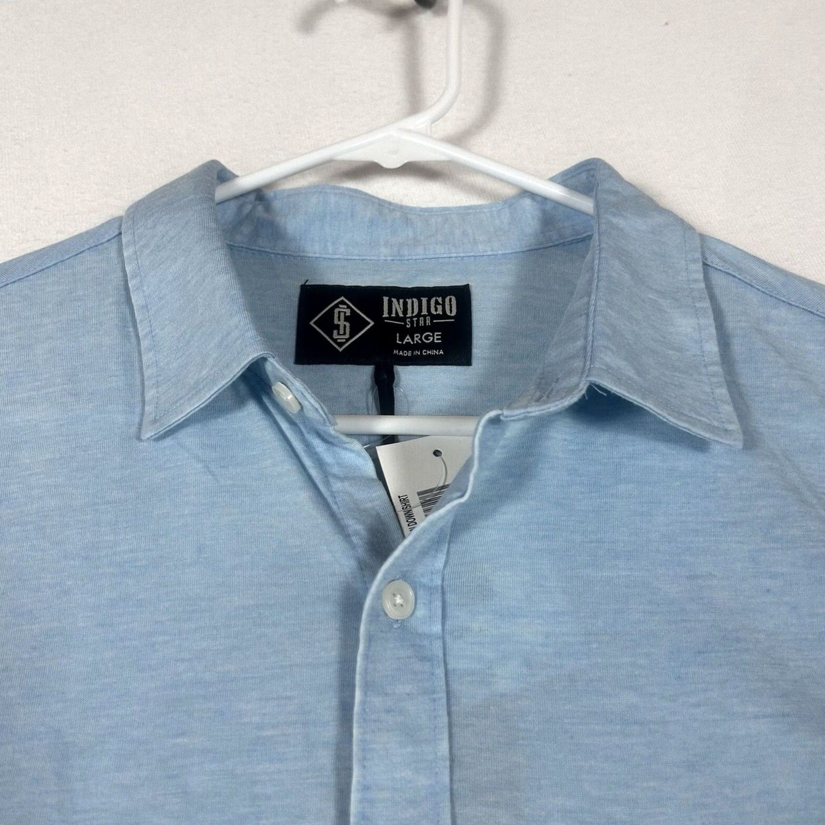 Vintage VINTAGE Indigo Star Shirt Men L Knit L/S Button-Down Burnout Indigo Star Shirt Men L Gray Solid Stars Knit Cotton Polyester Button-Up Long Sleeve Mens Size US L / EU 52-54 / 3 - 2 Thumbnail