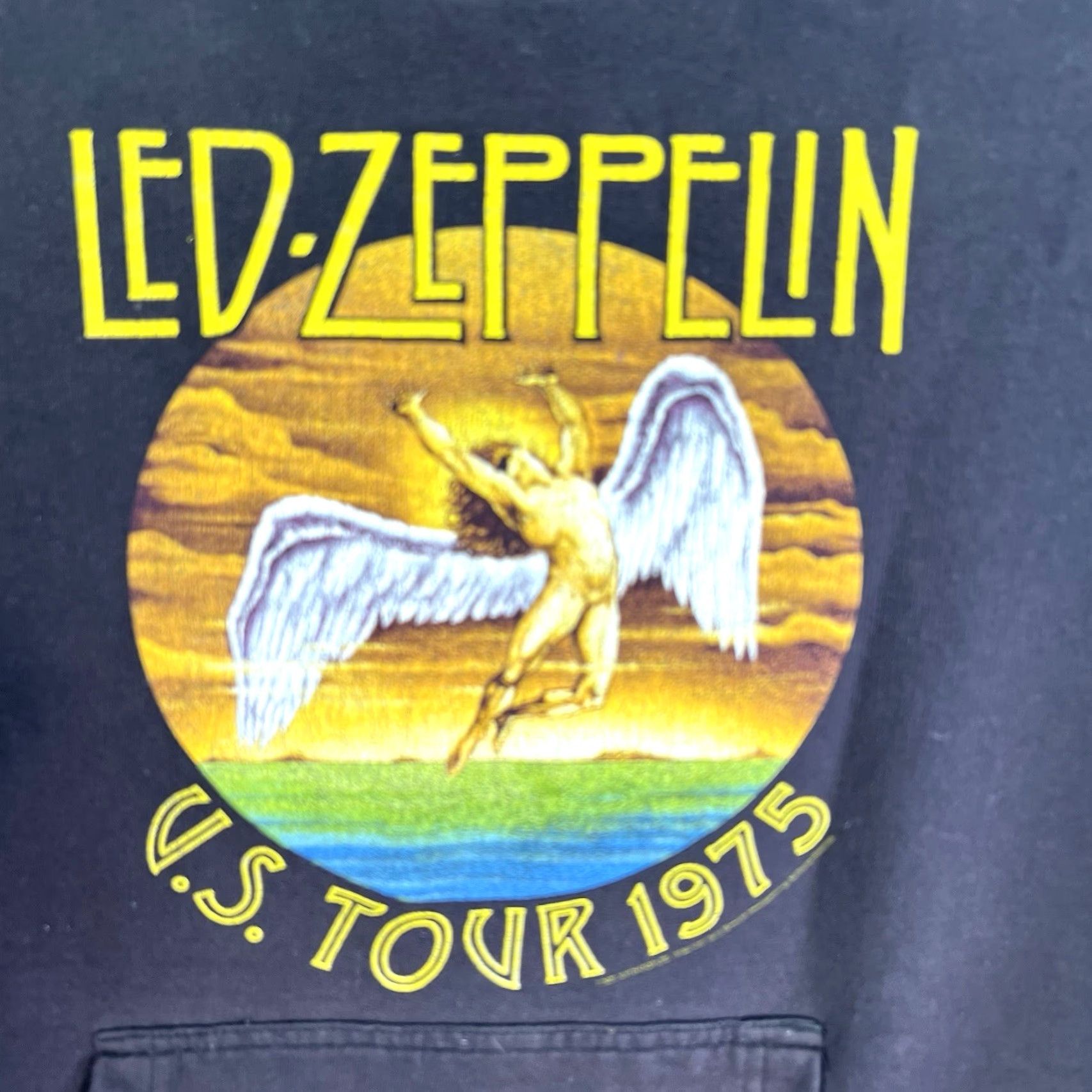 Bravado VINTAGE Led Zepplin 1975 US Tour Sweatshirt Bravado Mens Size L Black Graphic Print Logo Pullover Crew Neck All Seasons Rock 1975 USA Mens Size US L / EU 52-54 / 3 - 2 Thumbnail