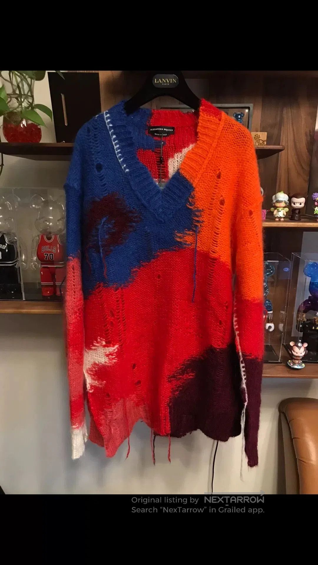 Alexander McQueen Alexander McQueen V-Neck Distressed Sweater. Size US M / EU 48-50 / 2 - 1 Thumbnail