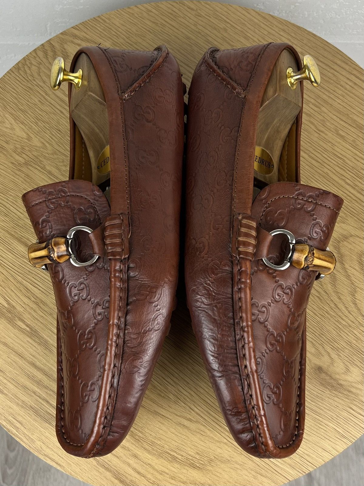 Gucci GUCCI Loafers Leather Shoes HORSEBIT Bamboo GG Monogram Logo Size US 8 / EU 41 - 7 Thumbnail