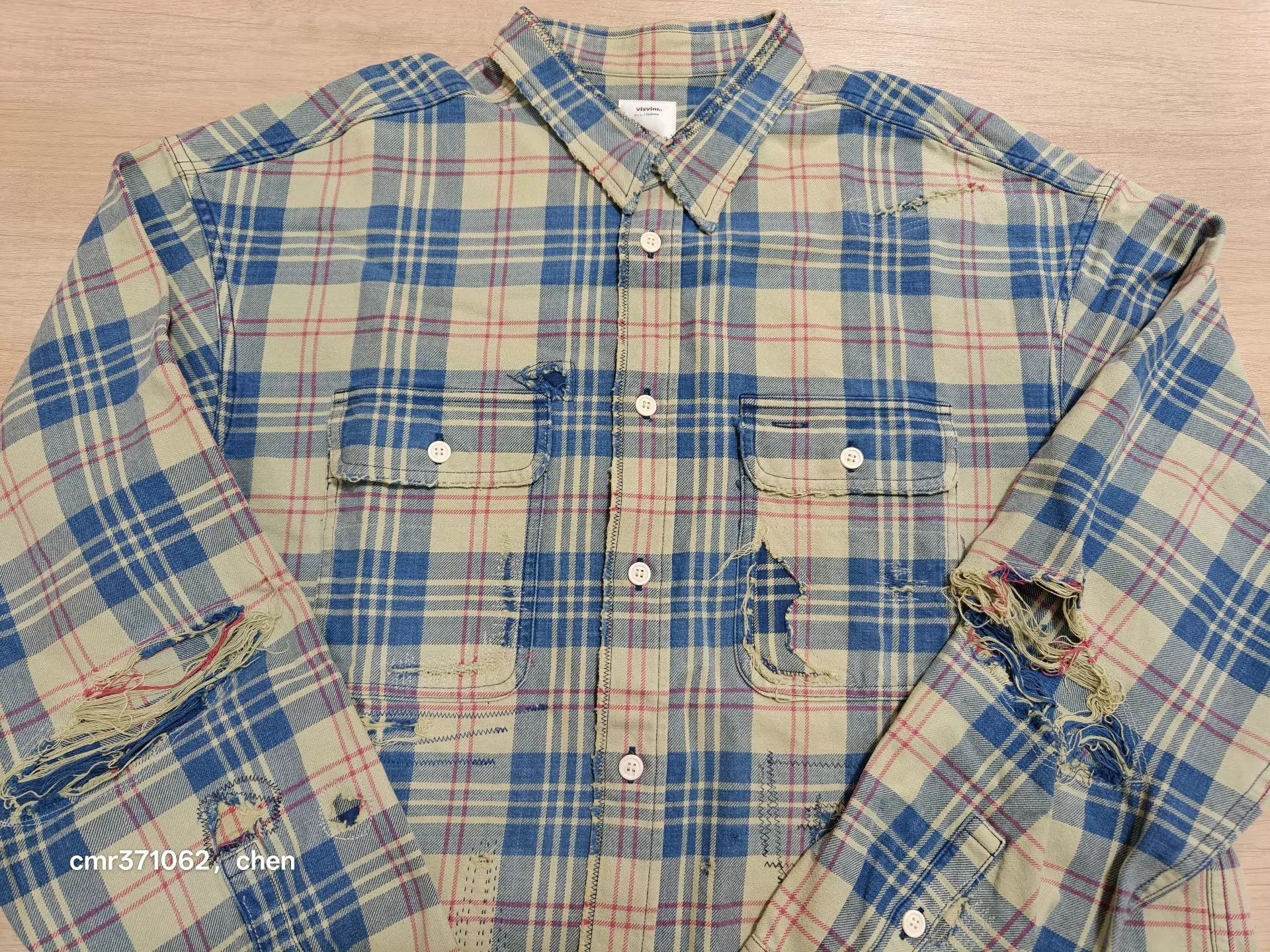 Visvim VISVIM 21AW LUMBER CHECK L/S CRASH 95 New Indigo 5 Size US XXL / EU 58 / 5 - 2 Thumbnail