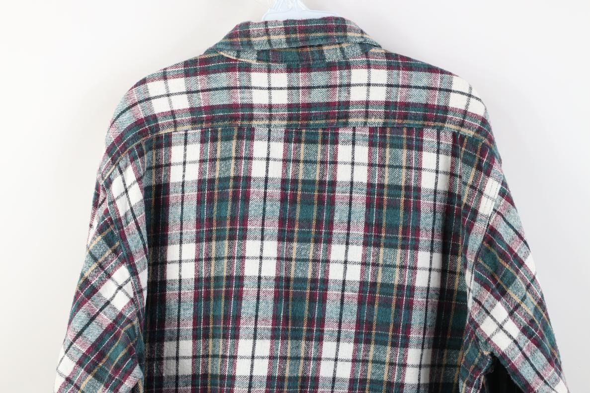 Vintage Vintage 90s Streetwear Heavyweight Button Shirt Plaid Cotton Size US XL / EU 56 / 4 - 9 Thumbnail