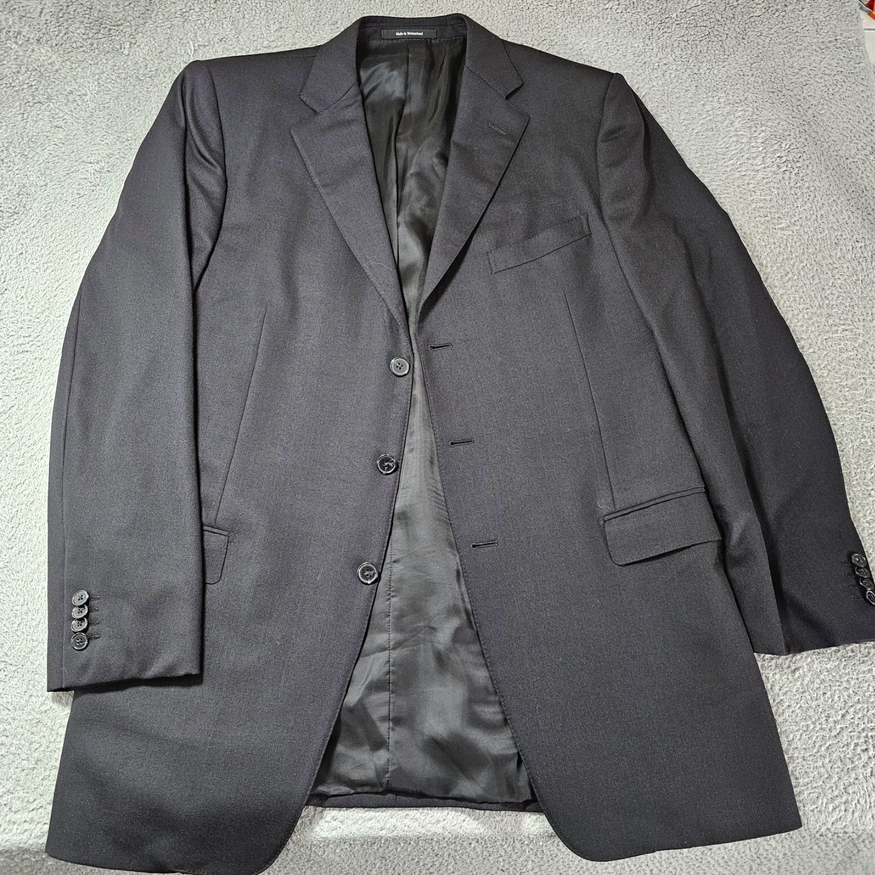 Ermenegildo Zegna Ermenegildo Zegna Trofeo Blazer Mens US 42L EU 56L Black Wool Sport Coat Jacket Size 42R - 2 Thumbnail