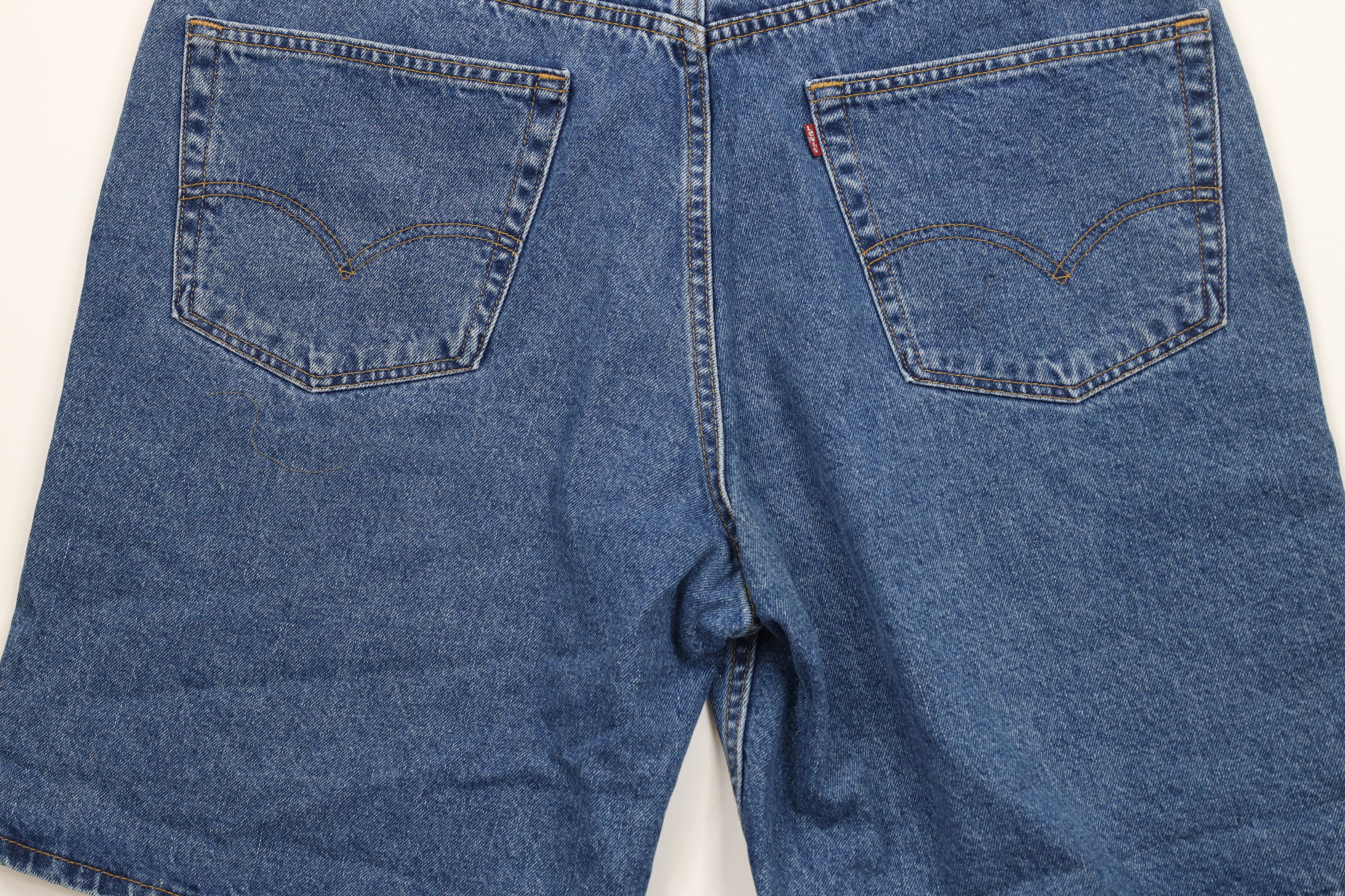 Levi's × Vintage Vintage 90s Levis 550 Fit Denim Jean Shorts Jorts USA Size US 38 / EU 54 - 9 Thumbnail