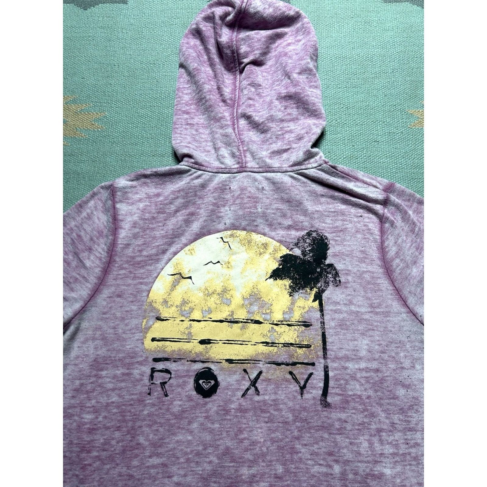 Vintage VINTAGE ROXY Hoodie Shirt Women XL Pink Full Zip Surfer Activewear Quiksilver Billabong Size XL / US 12-14 / IT 48-50 - 2 Thumbnail