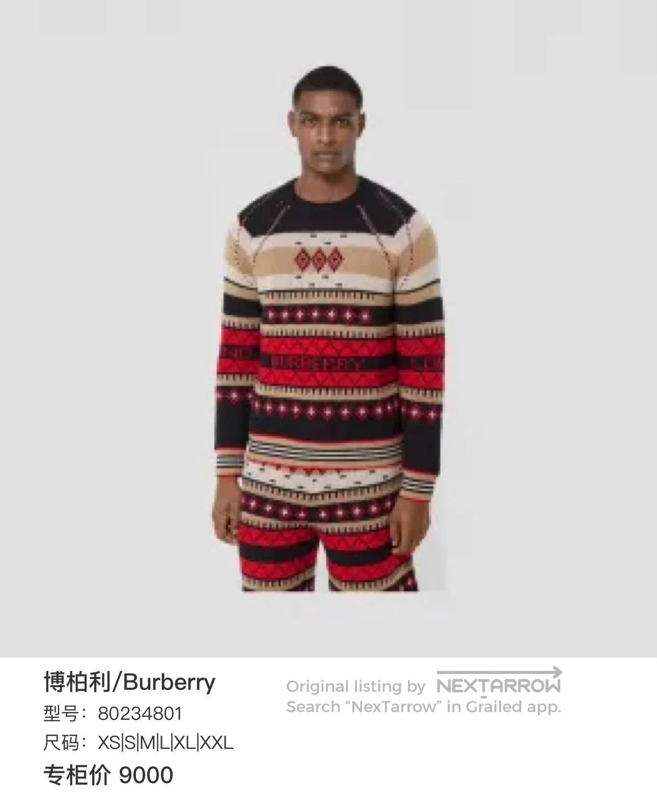 Burberry Burberry Men's Retro Cashmere Crewneck Sweater. Size US S / EU 44-46 / 1 - 7 Thumbnail