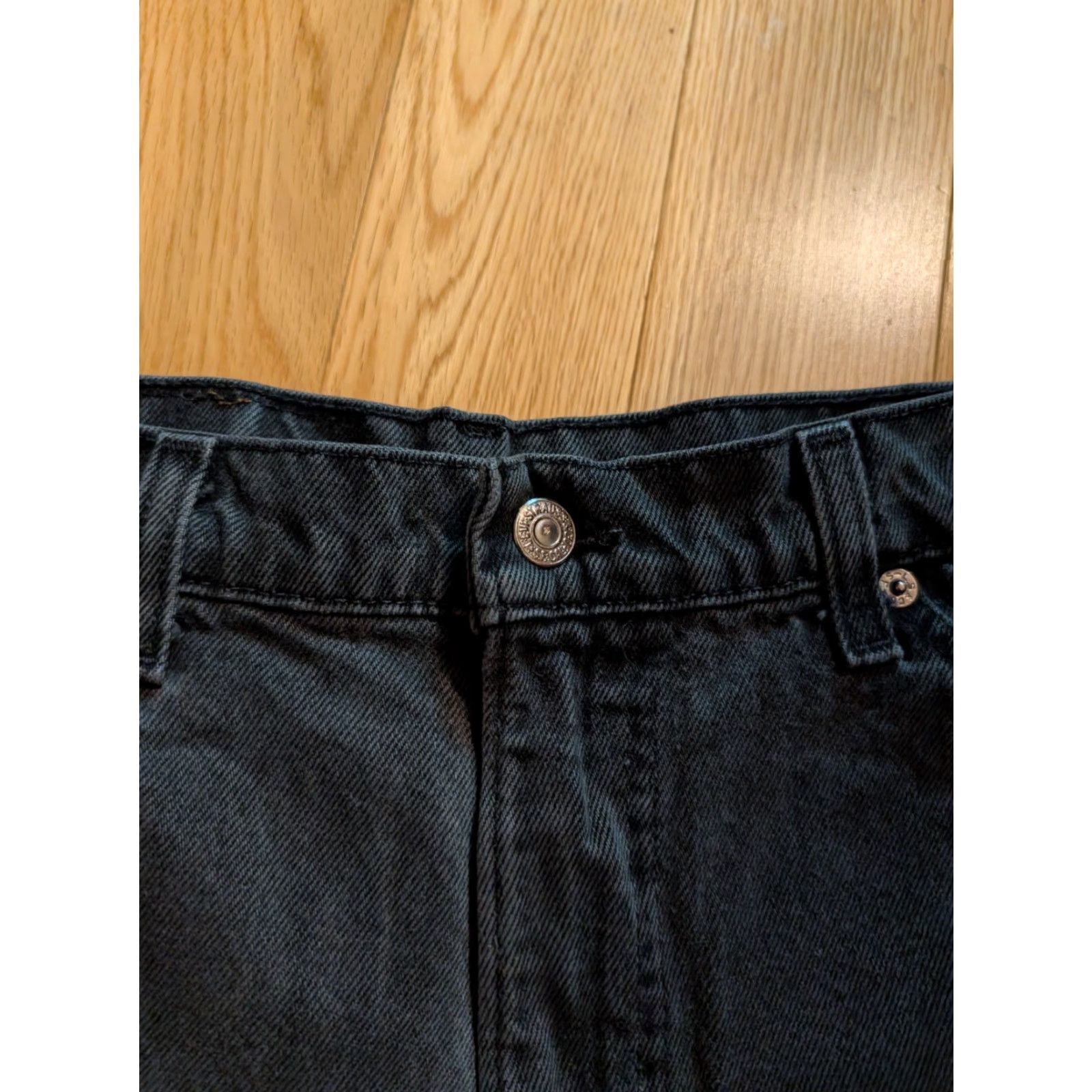 Levi's VINTAGE Levi's 550 Orange Tab Jeans Men 33x30 Black Straight Jeans Mens Body Size US 33 - 3 Thumbnail