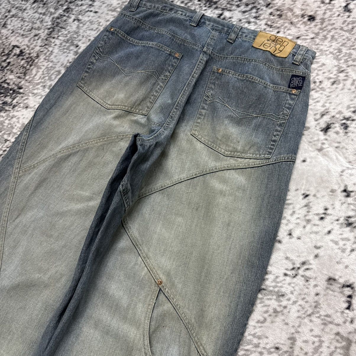 JNCO Y2K Vintage Den Em Jenz Crazy Paneled Baggy Jeans Size US 36 / EU 52 - 14 Thumbnail