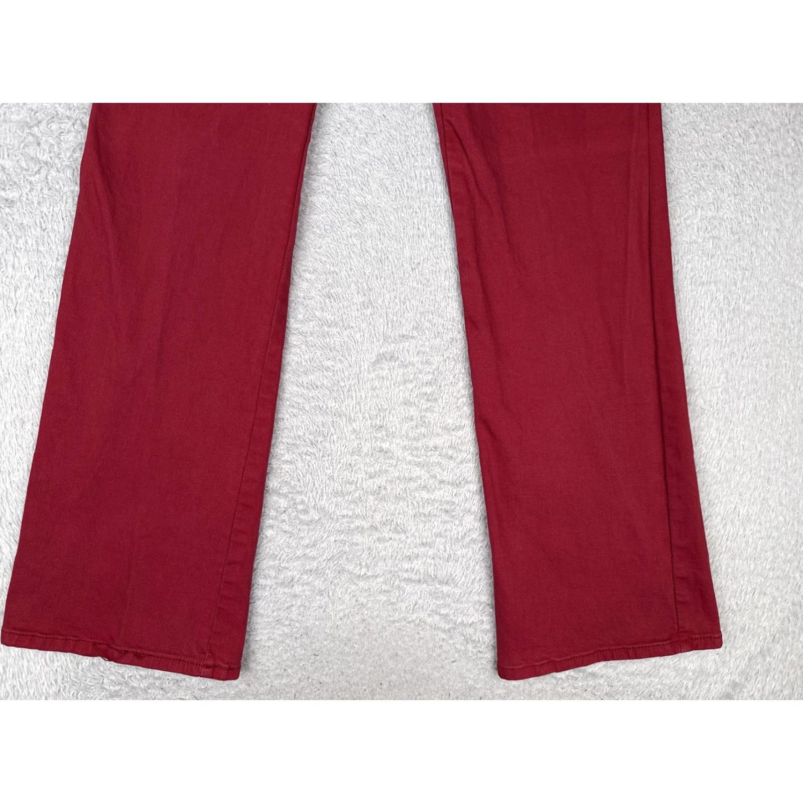 Denime Mu Jeans Womens Jeans Bootcut Red 4 Mid Rise Stretch Denim 31 Inseam 5-Pocket Size 27" / US 4 / IT 40 - 2 Thumbnail