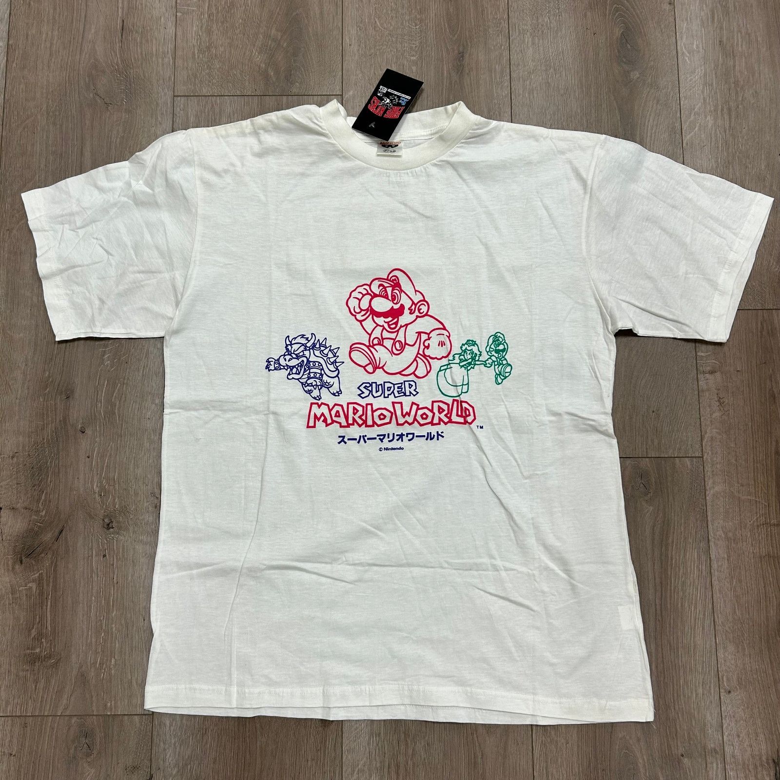 Nintendo × Vintage vintage 1993 Super Mario World Nintendo Tee Size Medium Size US M / EU 48-50 / 2 - 1 Thumbnail