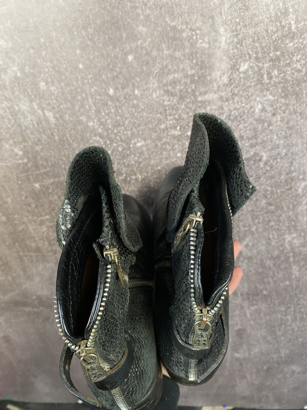 A.S.98 Vintage AS 98 Ankle Rick Owens Style Leather Biker Boots Size US 8 / IT 38 - 6 Thumbnail