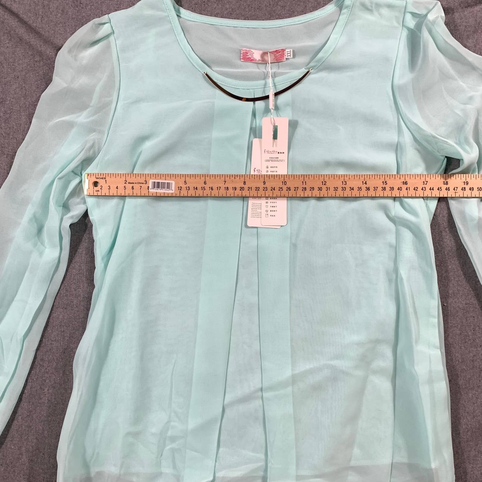 Other Green Long Sleeve Shirt Women Size XXL Size XXL / US 16-18 / IT 52-54 - 5 Thumbnail