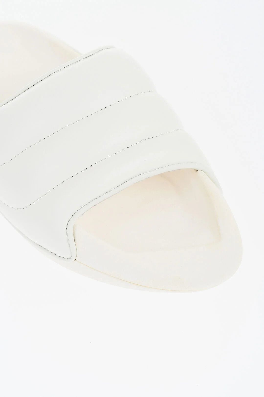 Balmain og1mm0326 Quilted Leather Sandals in White Size US 11 / IT 41 - 4 Thumbnail