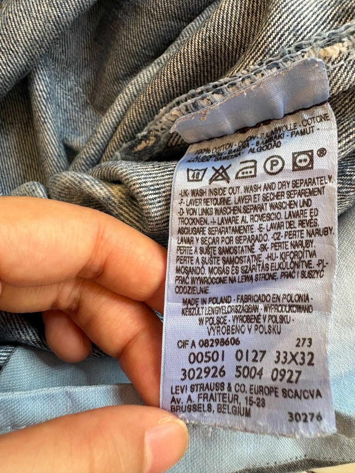 Levi's Vintage 90s Levis 501 Blue Wash Distressed Baggy Jeans Size US 32 / EU 48 - 9 Thumbnail