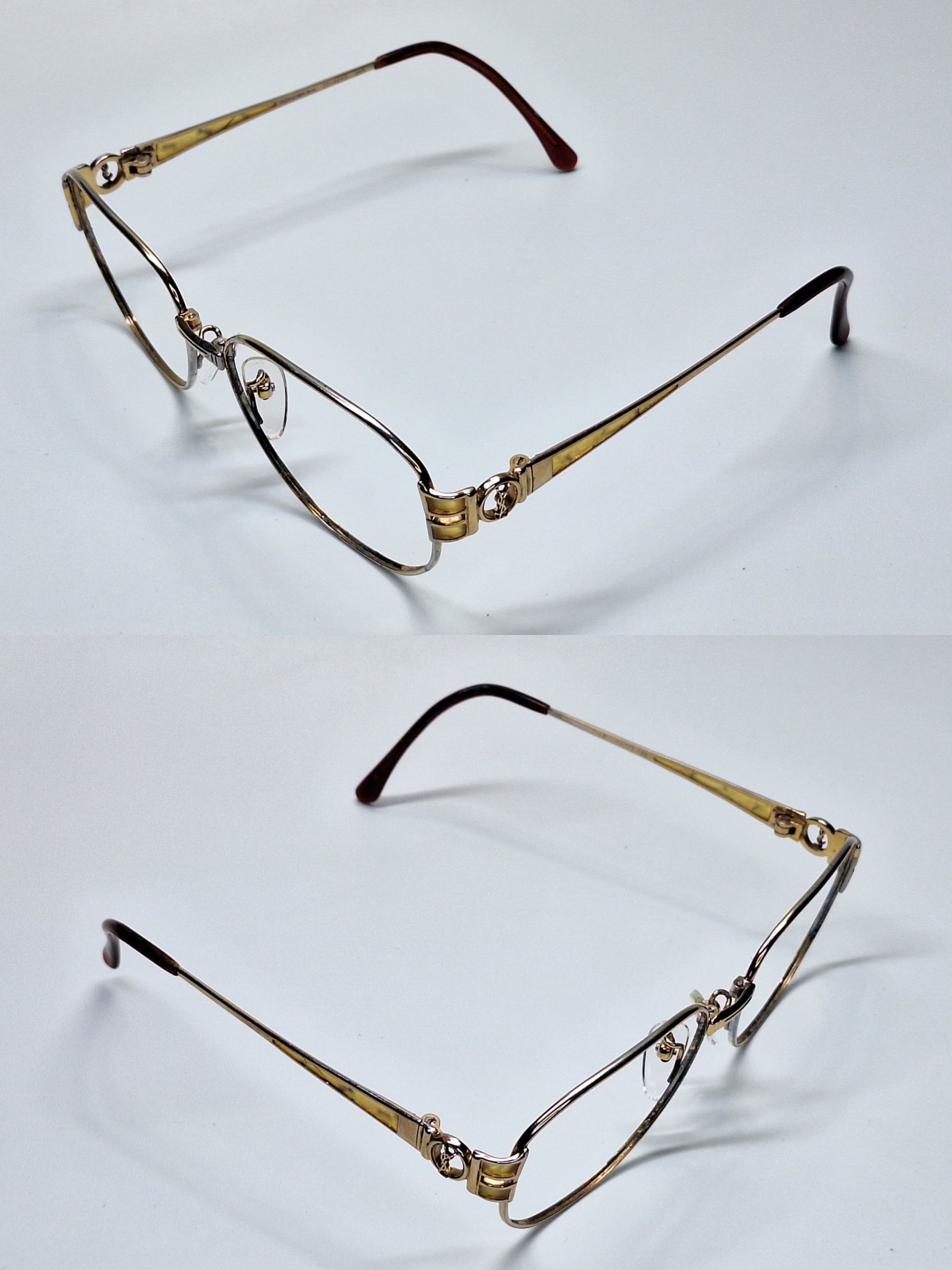Yves Saint Laurent Yves Saint Laurent 30-4655 Pure Titanium Oval Eyeglasses Size ONE SIZE - 8 Thumbnail