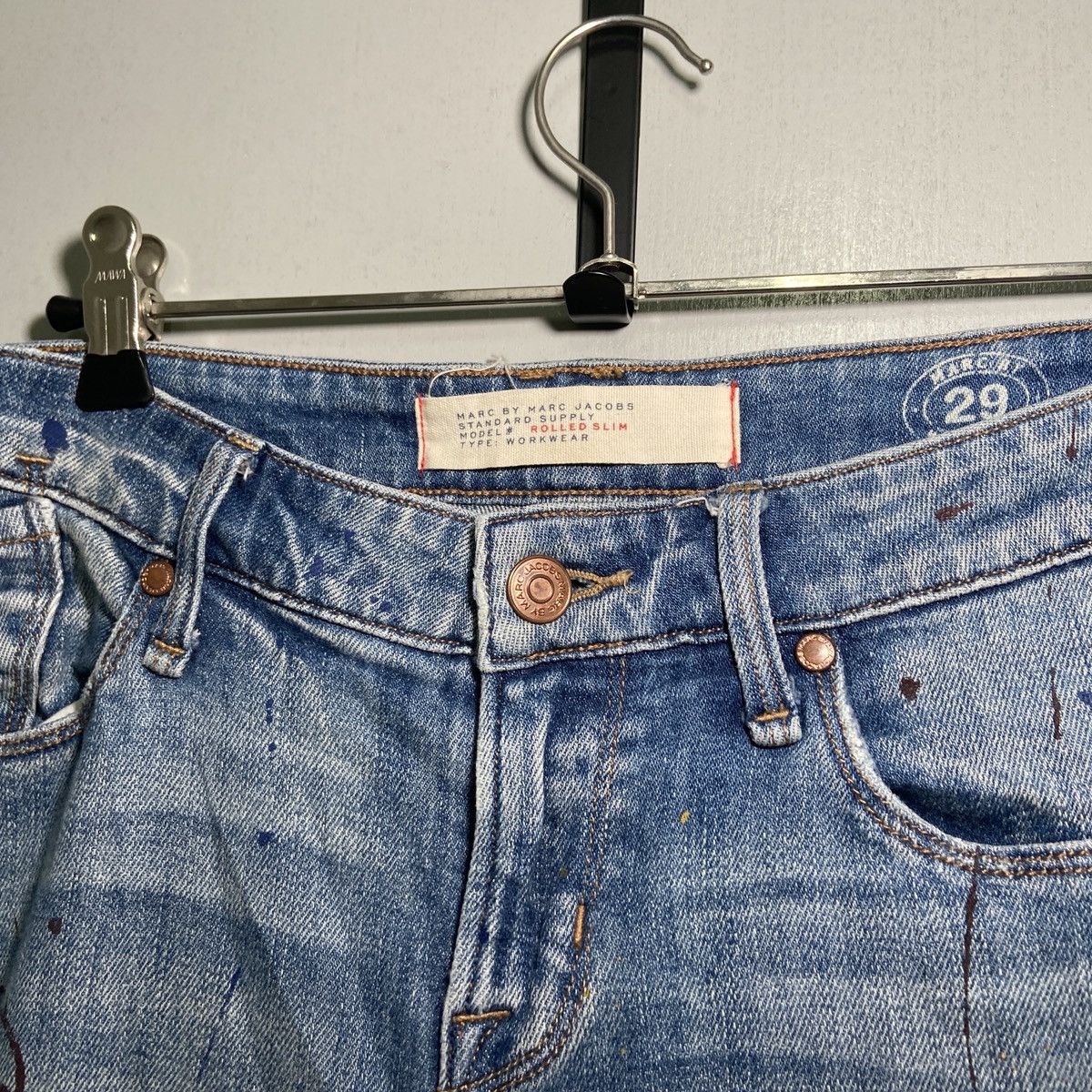 Marc Jacobs × Marc by Marc Jacobs Marc by Marc Jacob Painter Rolled Slim Jeans Size 29" - 3 Thumbnail