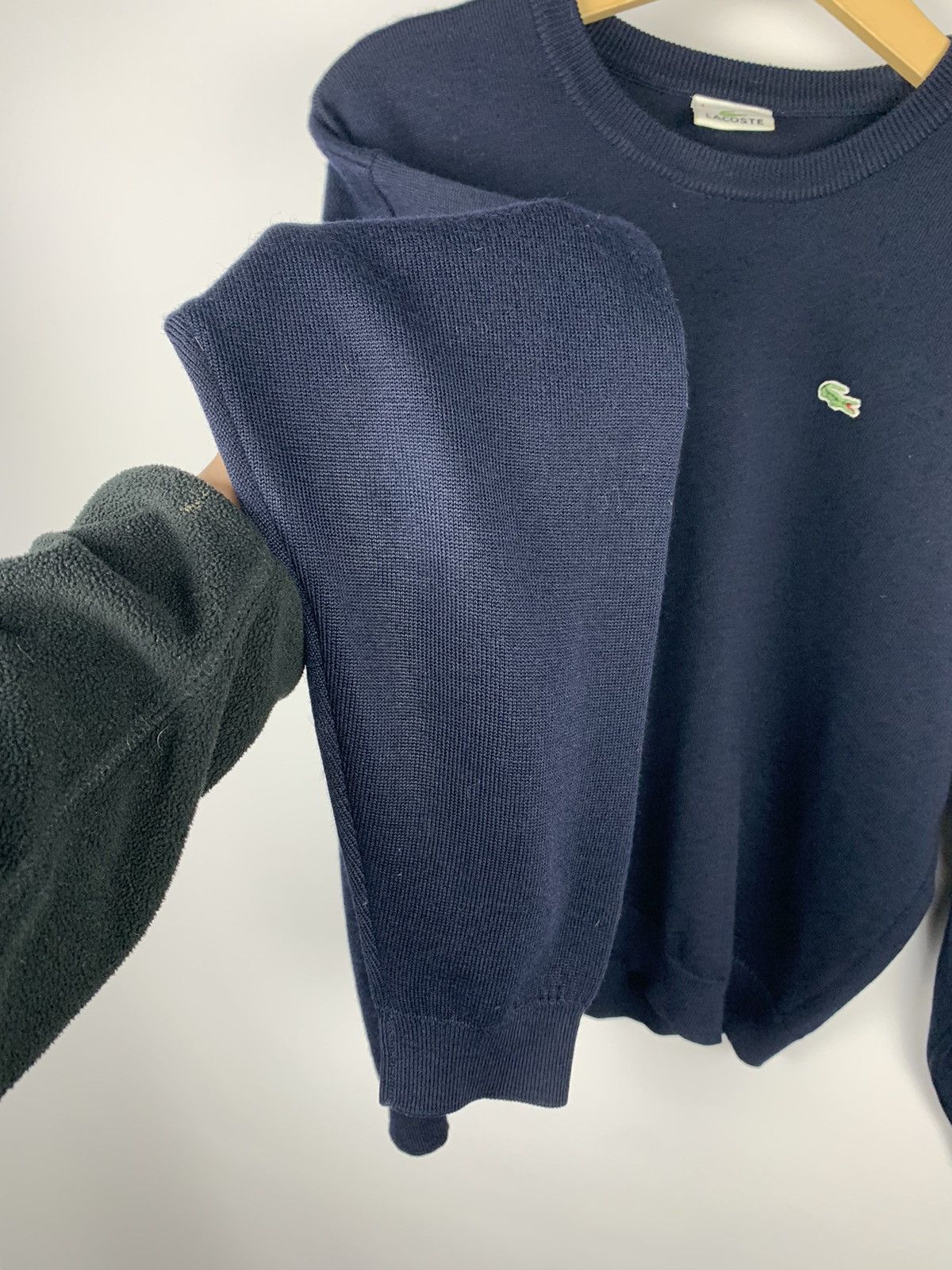Lacoste × Vintage Vintage 90’s Lacoste Acrylic Wool Sweater Pullover Blue Y2K Size US L / EU 52-54 / 3 - 10 Thumbnail