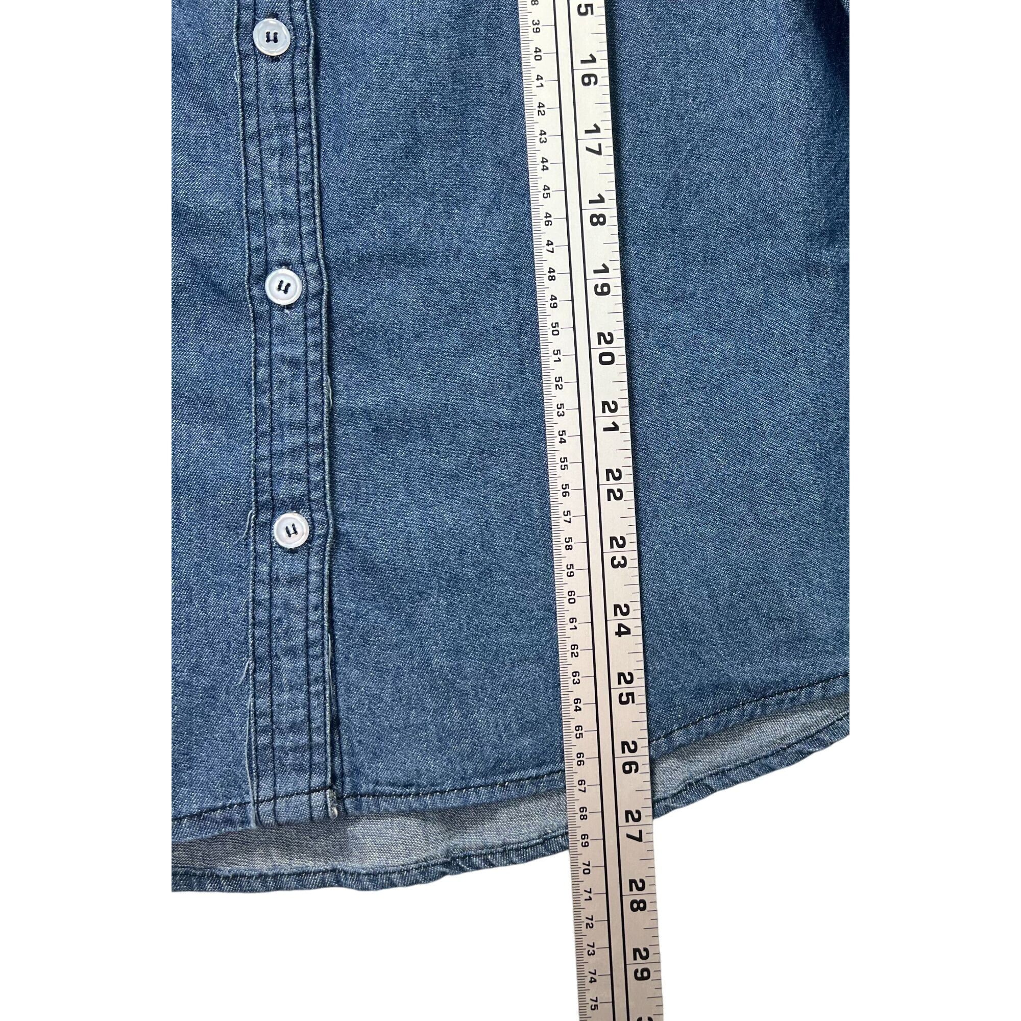 rue21 Rue 21 - Women's Chambray Long Sleeve Button Down Shirt With Size S / US 4 / IT 40 - 7 Thumbnail