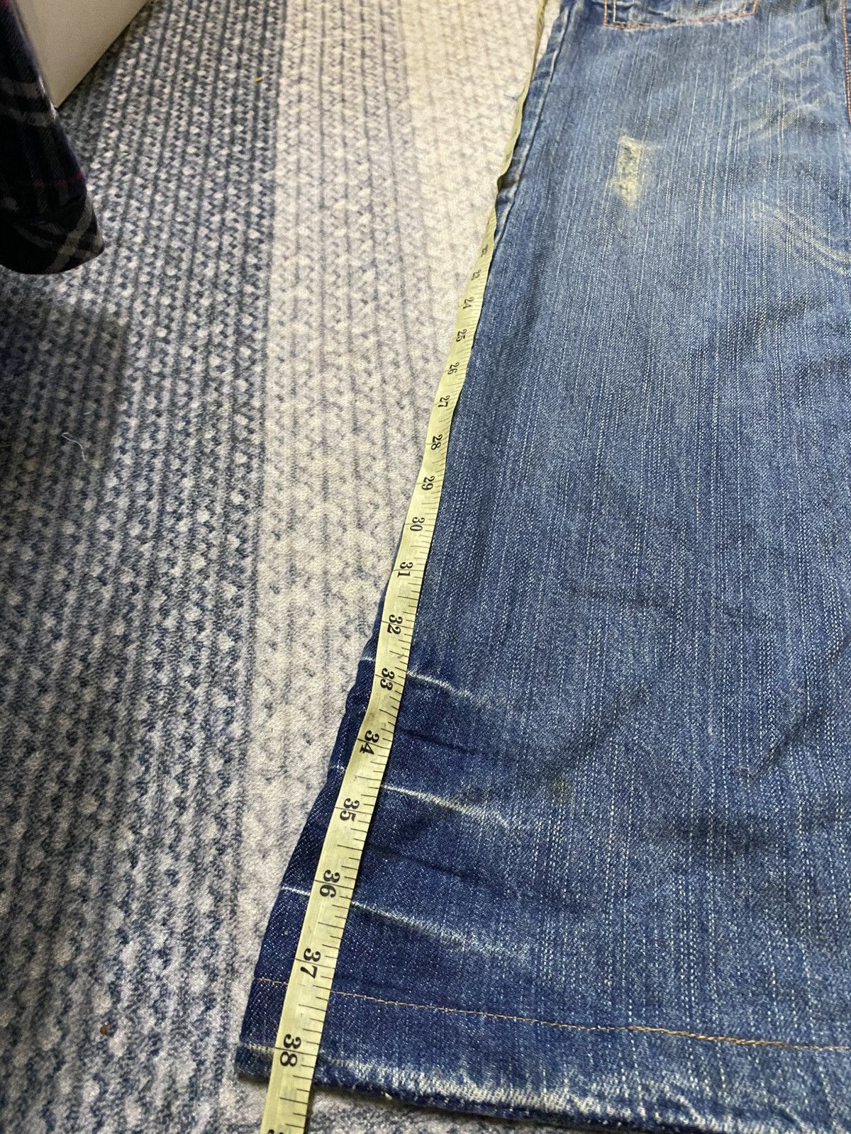 Japanese Brand True Religion Design Flared Bell Bottom Distressed Jean Size US 29 - 17 Thumbnail