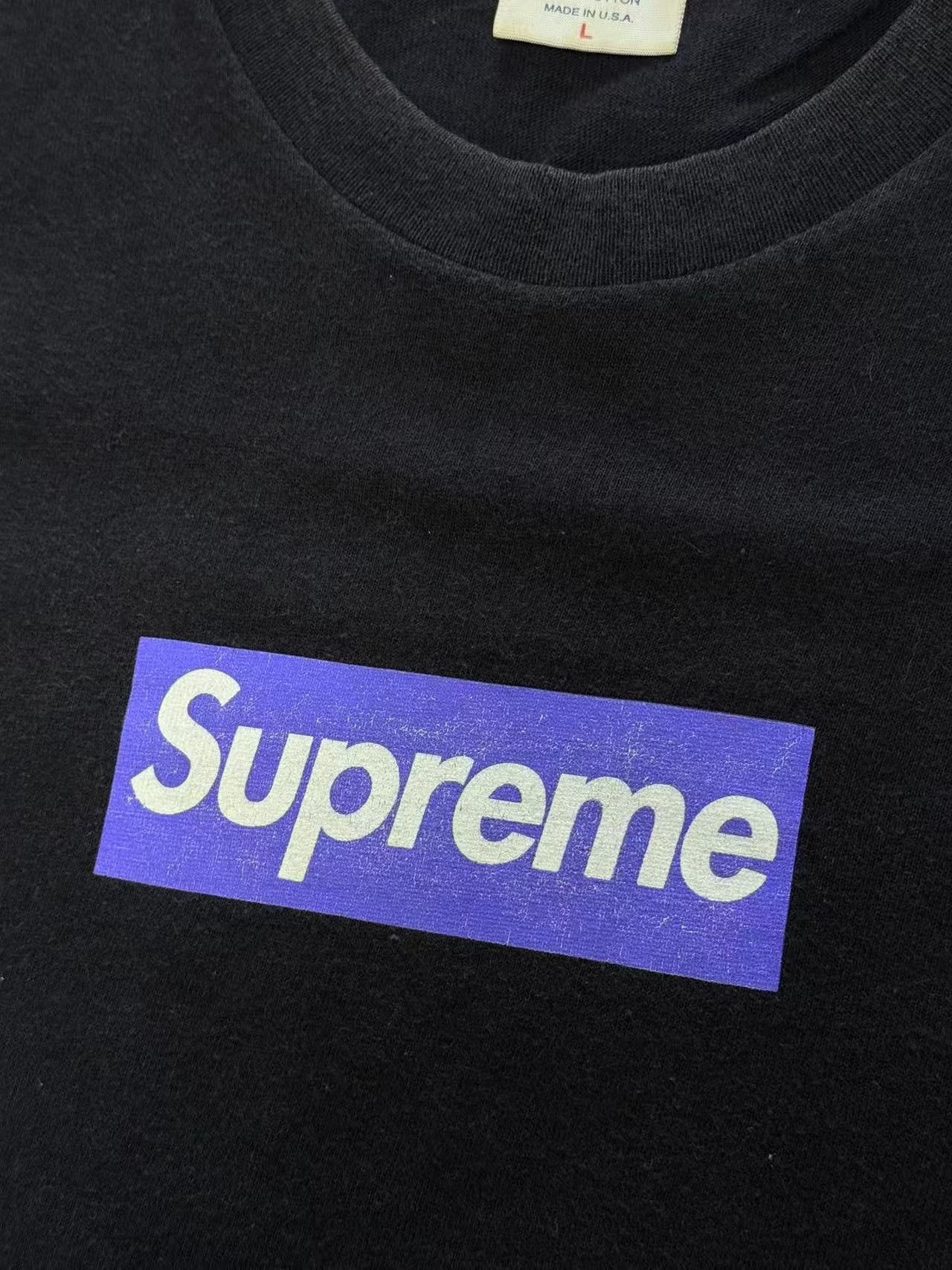 Supreme Supreme 2004 Box Logo Tee Purple on Black L Size US L / EU 52-54 / 3 - 2 Thumbnail