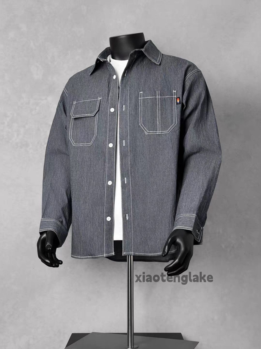 Vintage Unisex outdoor utility loose denim cleanfit cargo shirt Size US XXL / EU 58 / 5 - 2 Thumbnail