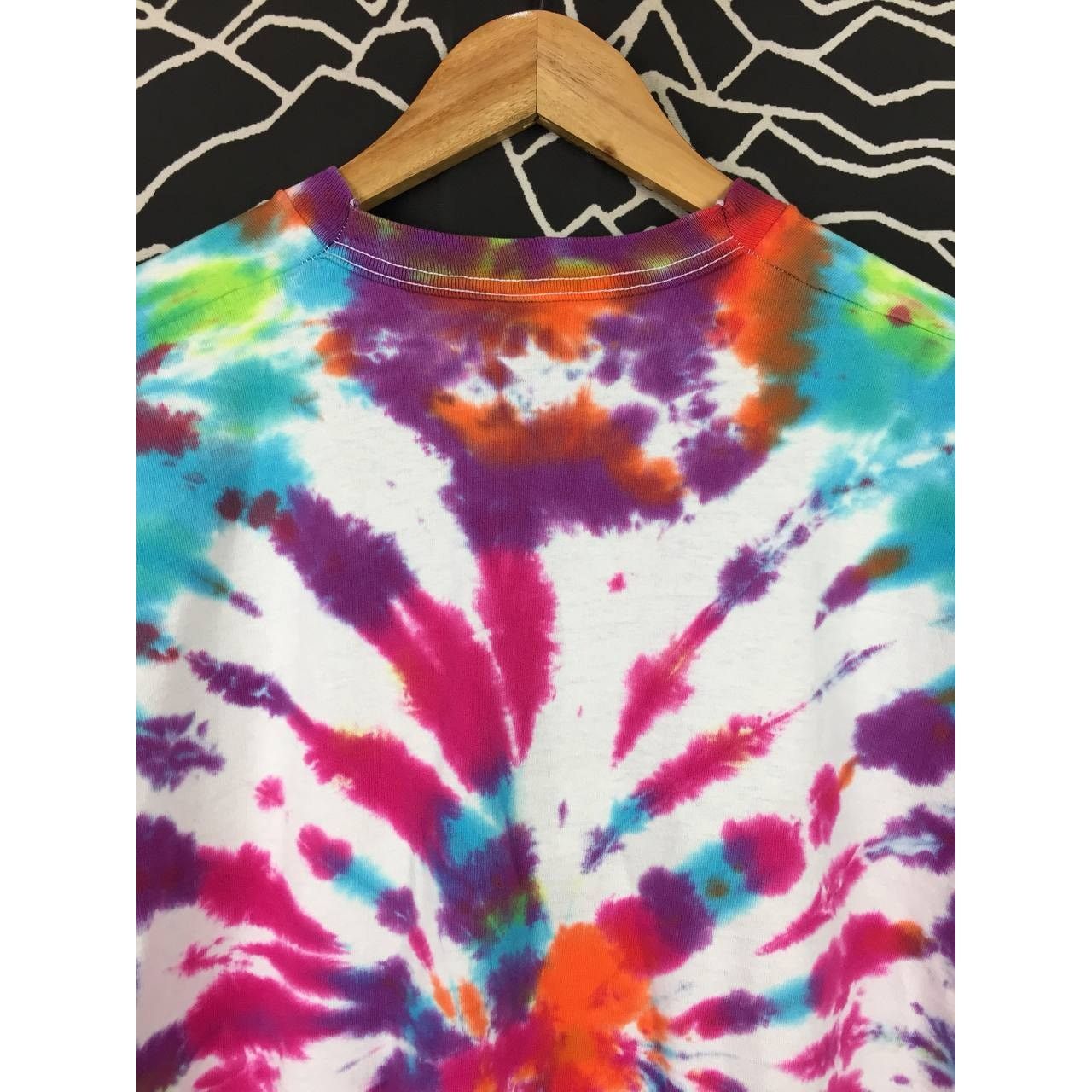 Fruit Of The Loom × Vintage Vtg 90s Rainbow Loud Tie Dye Made In Usa Tee Size US XL / EU 56 / 4 - 10 Thumbnail