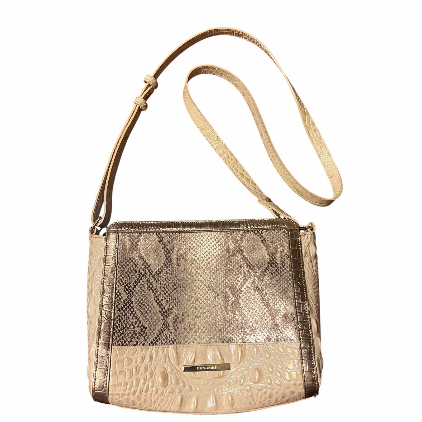 BRAHMIN Brahmin Carrie Crossbody Bag Sunglow Dakota Ivory Retired Size ONE SIZE - 1 Thumbnail