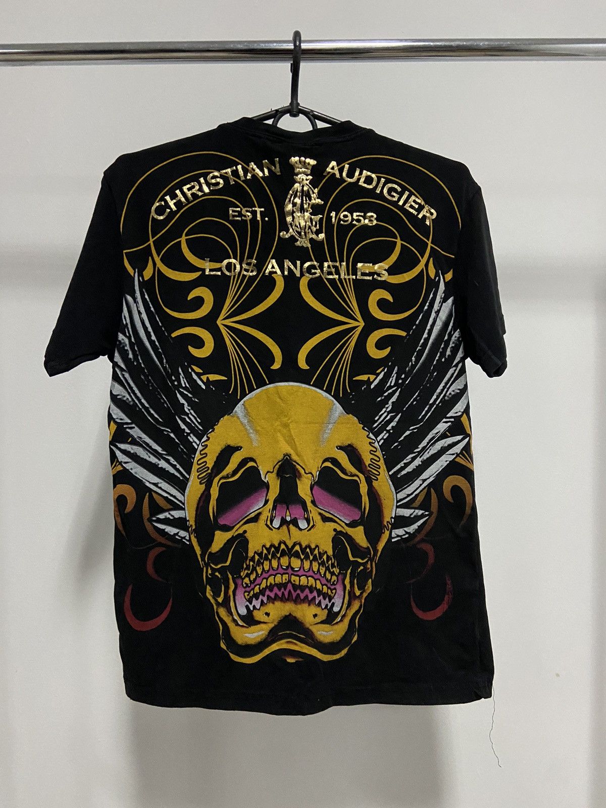 Christian Audigier × Vintage Christian audigier big logo skull 💀 t shirt vintage Size US M / EU 48-50 / 2 - 1 Thumbnail