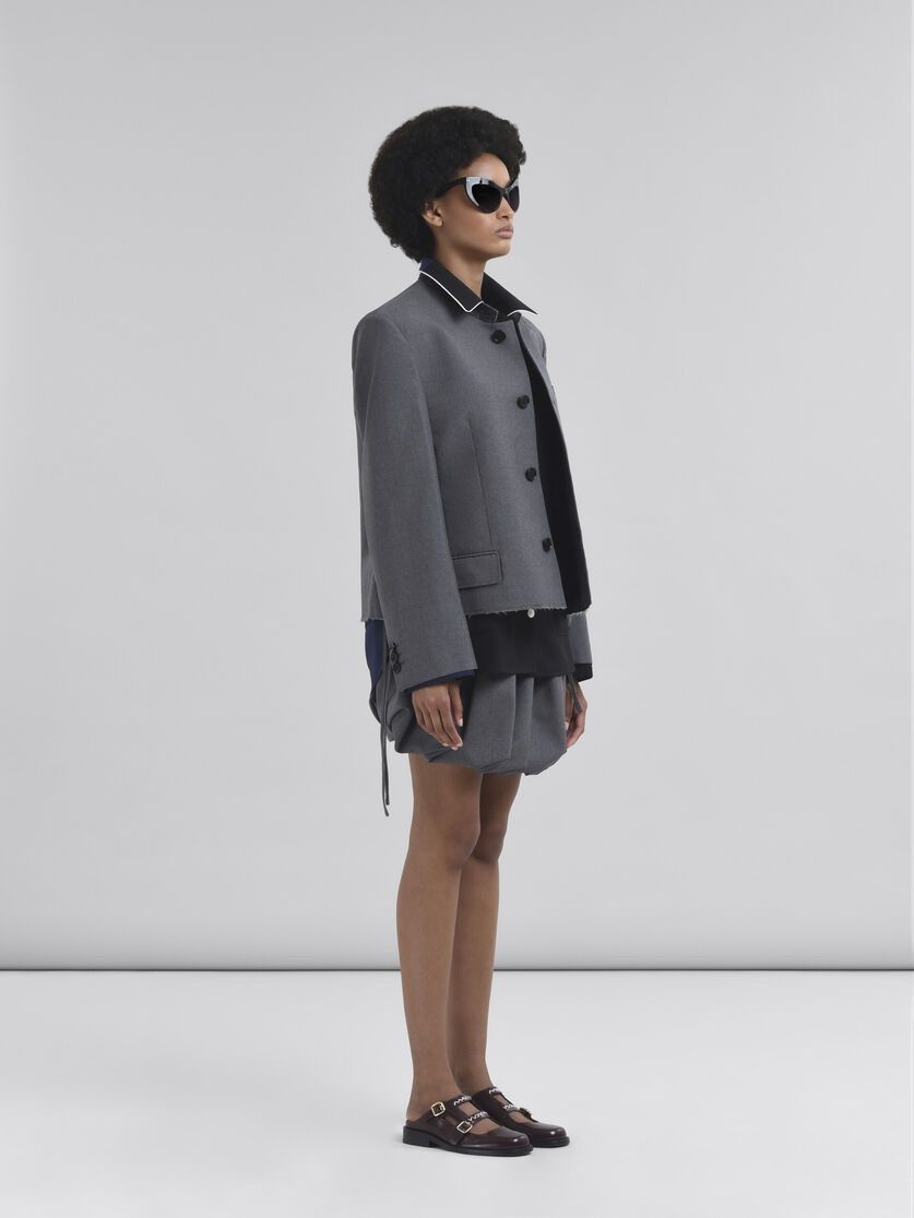 Marni o1f1d3z0326 Mandarin Collar Jacket in Grey Size M / US 6-8 / IT 42-44 - 6 Thumbnail