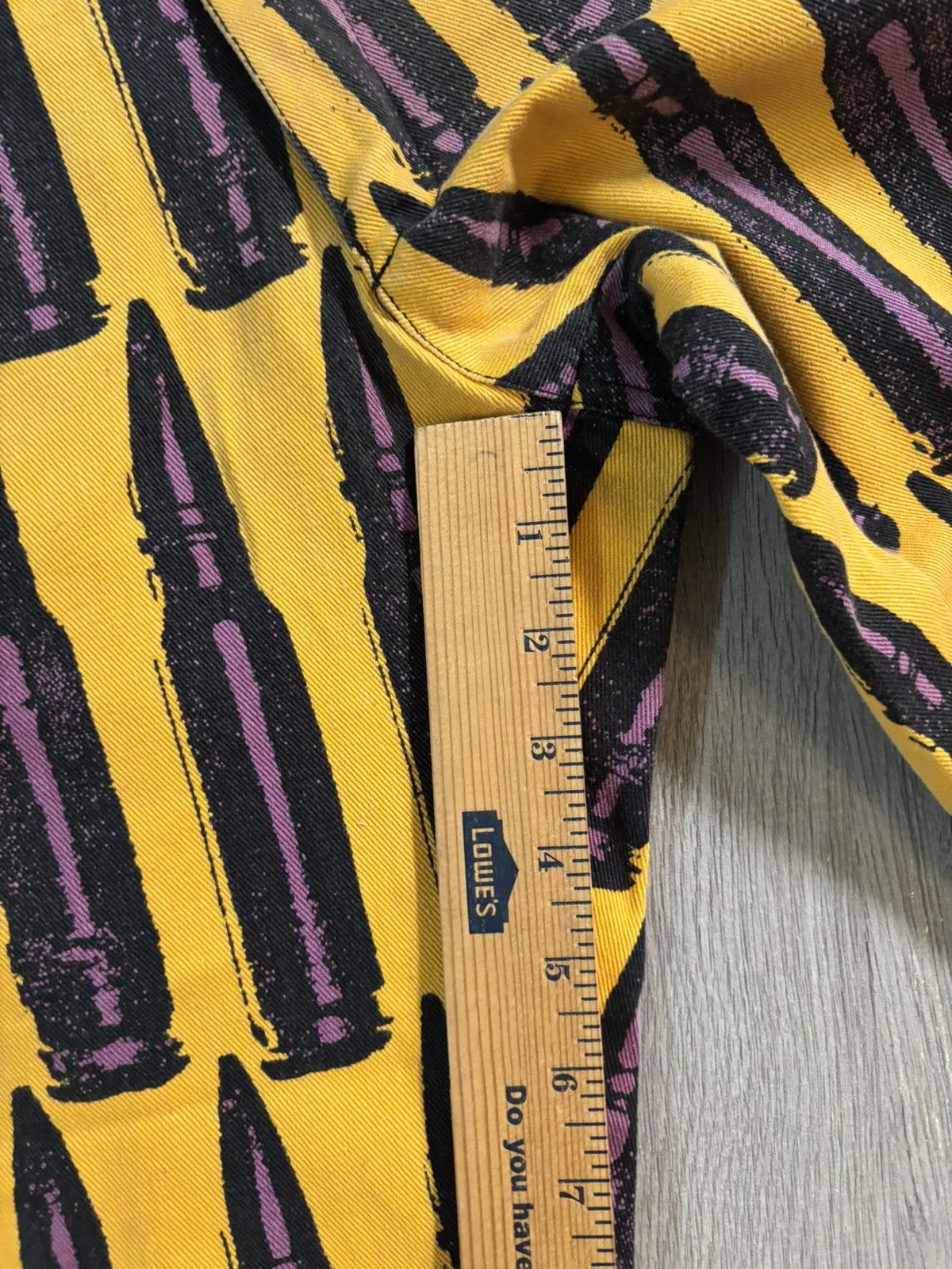 Stephen Sprouse Vintage FW88 Stephen Sprouse Bullet Print Denim Jeans Yellow Size US 34 / EU 50 - 14 Thumbnail