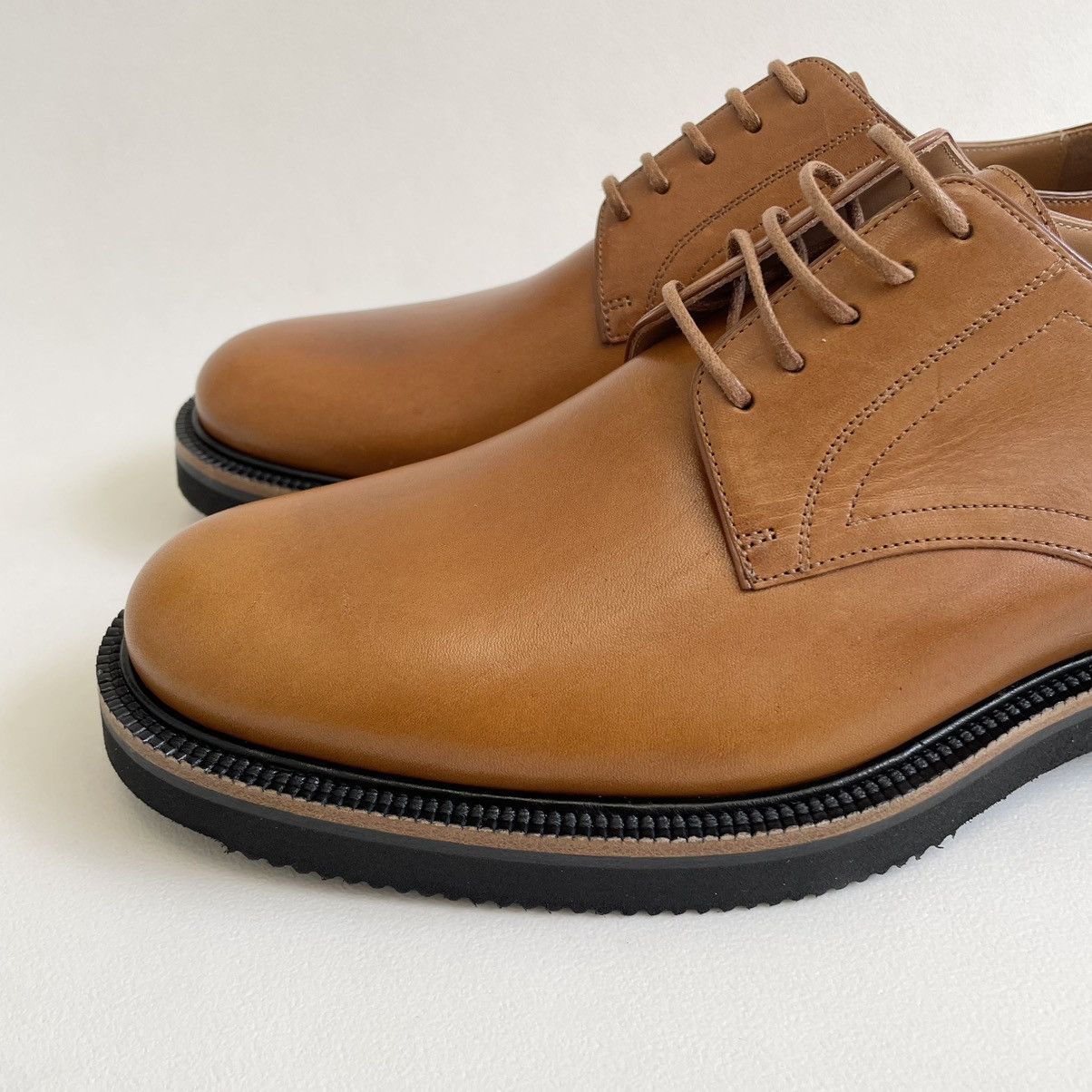 Dries Van Noten S/S 20 Tan Leather Derby Shoes Size US 9 / EU 42 - 8 Thumbnail