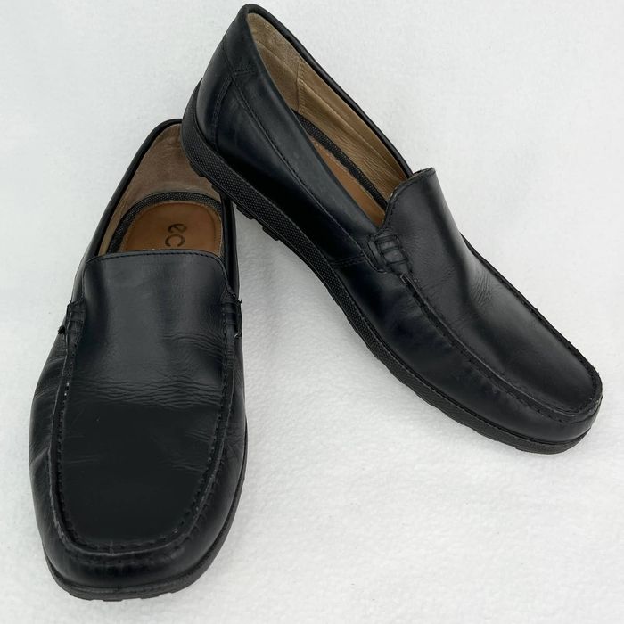 Ecco Ecco Moc Dip Classic Driving Loafers Black 41 7 Slip On | Grailed