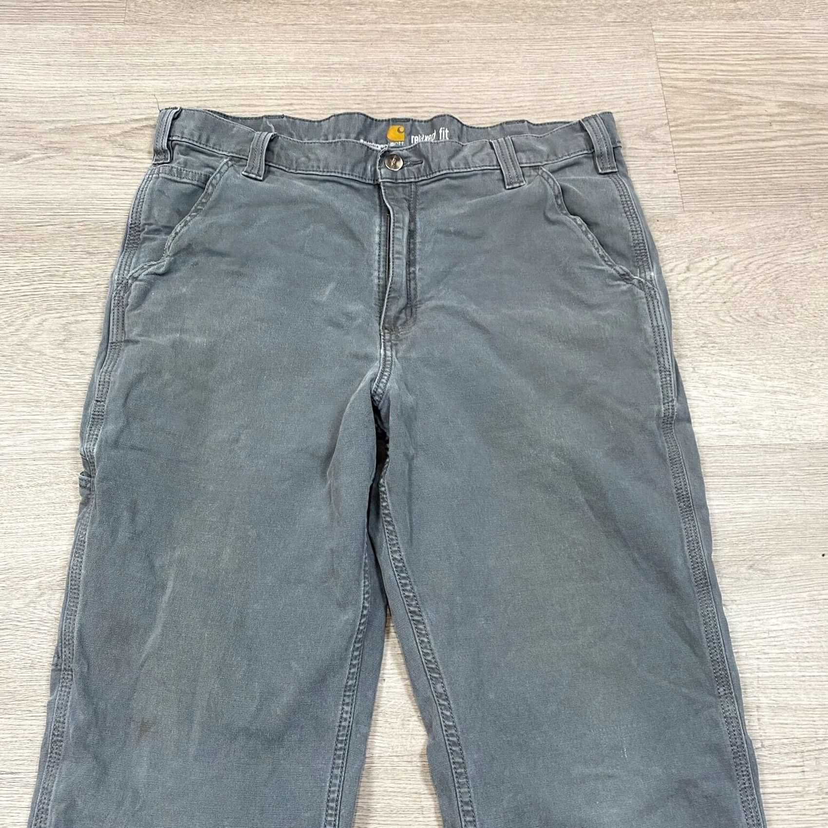 Carhartt Carhartt Work Pants Men's Relaxed Fit Rugged Flex 34x30 Gray Carpenter Size US 34 / EU 50 - 2 Thumbnail