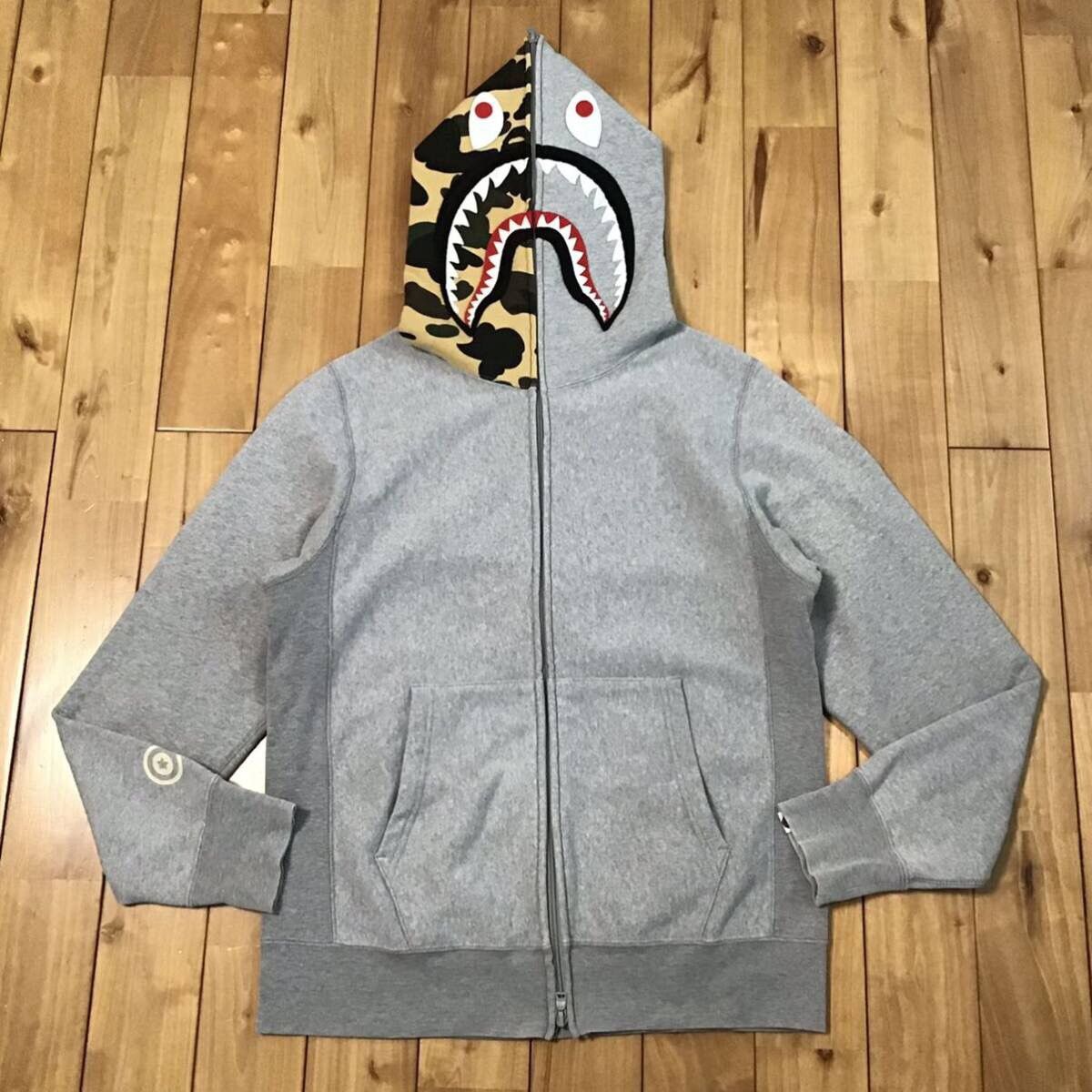 Bape BAPE Shark full zip hoodie 1st camo yellow a bathing ape Size US M / EU 48-50 / 2 - 2 Thumbnail