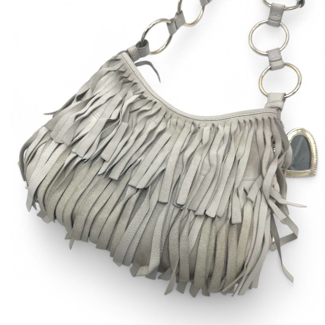Yves Saint Laurent Yves Saint Laurent - Gauche Fringe Leather Chain Handbag Size ONE SIZE - 5 Thumbnail