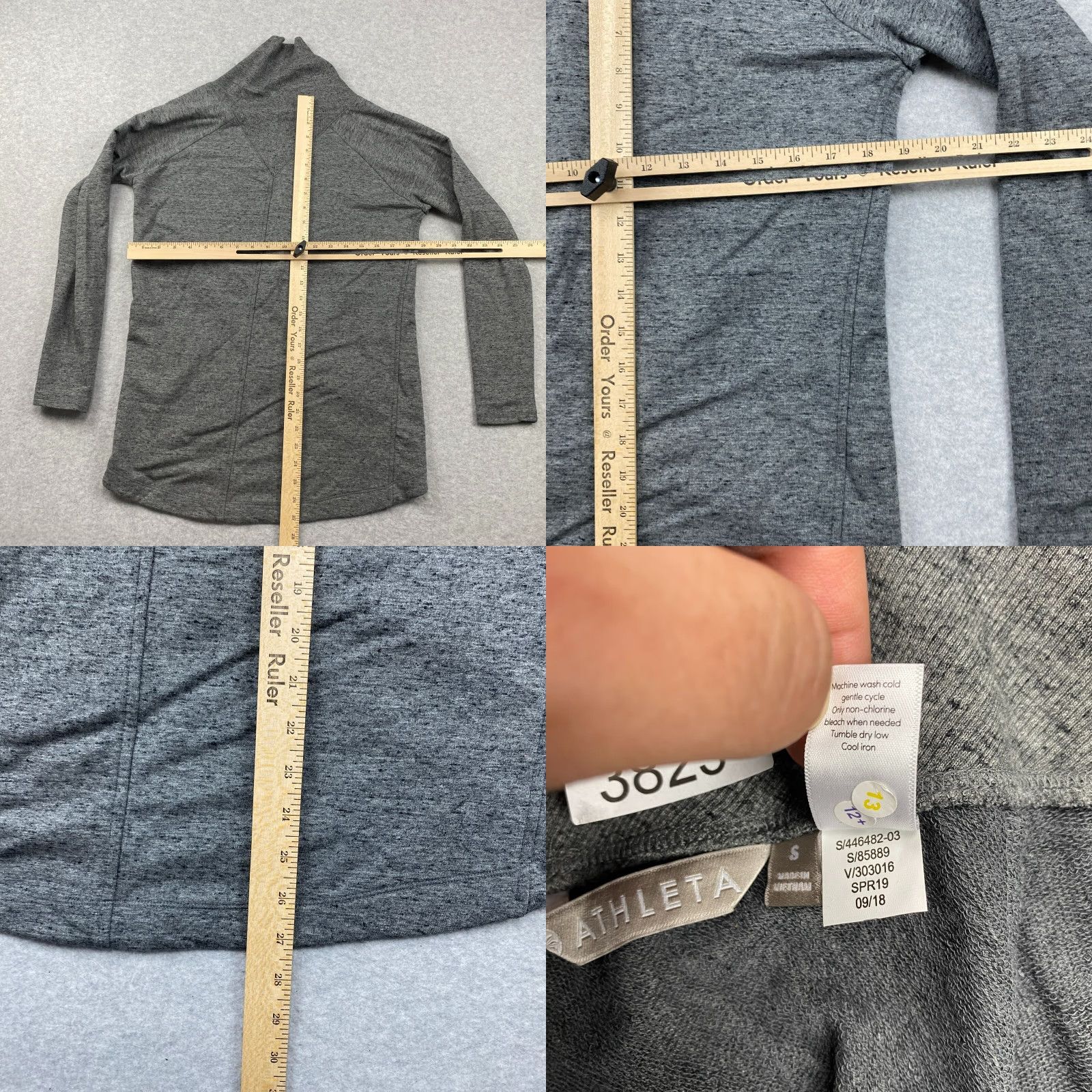 Athleta Athleta Cardigan Sweater Womens Small Gray Open Front Long Sleeve Cotton Blend Modal Spandex Regular Fit Athleisure 90s Modern Logo Casual Size S / US 4 / IT 40 - 9 Thumbnail