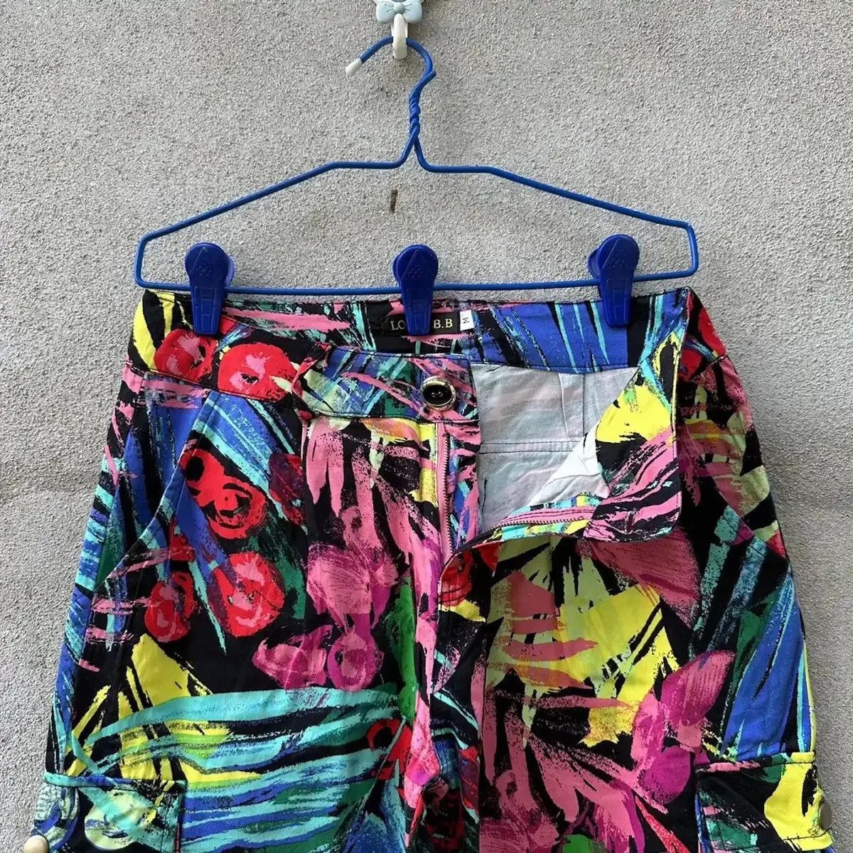 Japanese Brand NICE DESIGN‼️ALL OVER PRINTED TROUSERS WIDELEGS BAGGY CARGO Size US 29 - 6 Thumbnail
