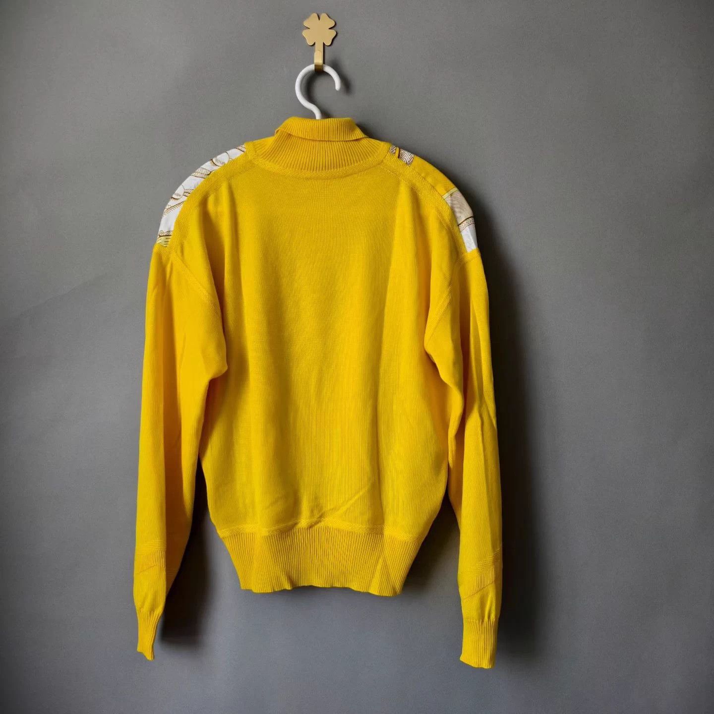 Hermes Hermes yellow wool knit short-sleeve 34 Size XS / US 0-2 / IT 36-38 - 2 Thumbnail