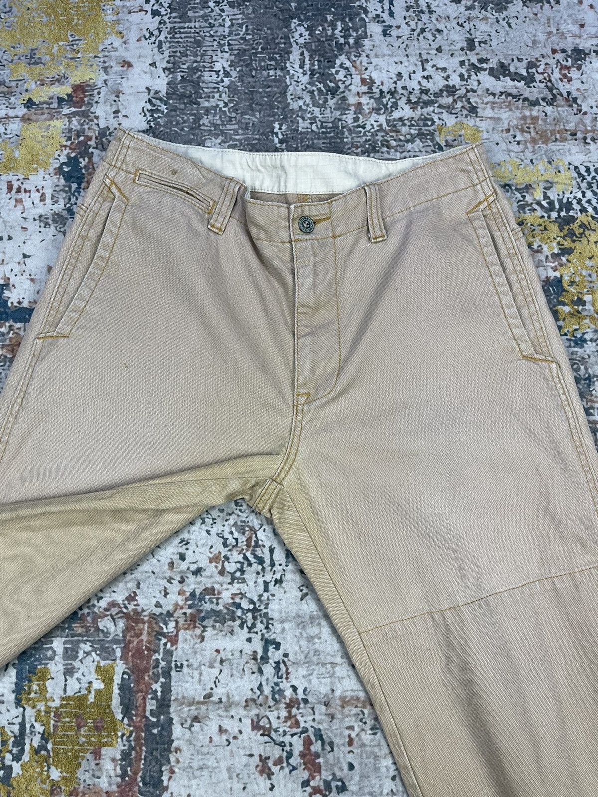 L.L. Bean Vintage LL Bean Double Knee Distressed Canvas Pants Size US 32 / EU 48 - 4 Thumbnail