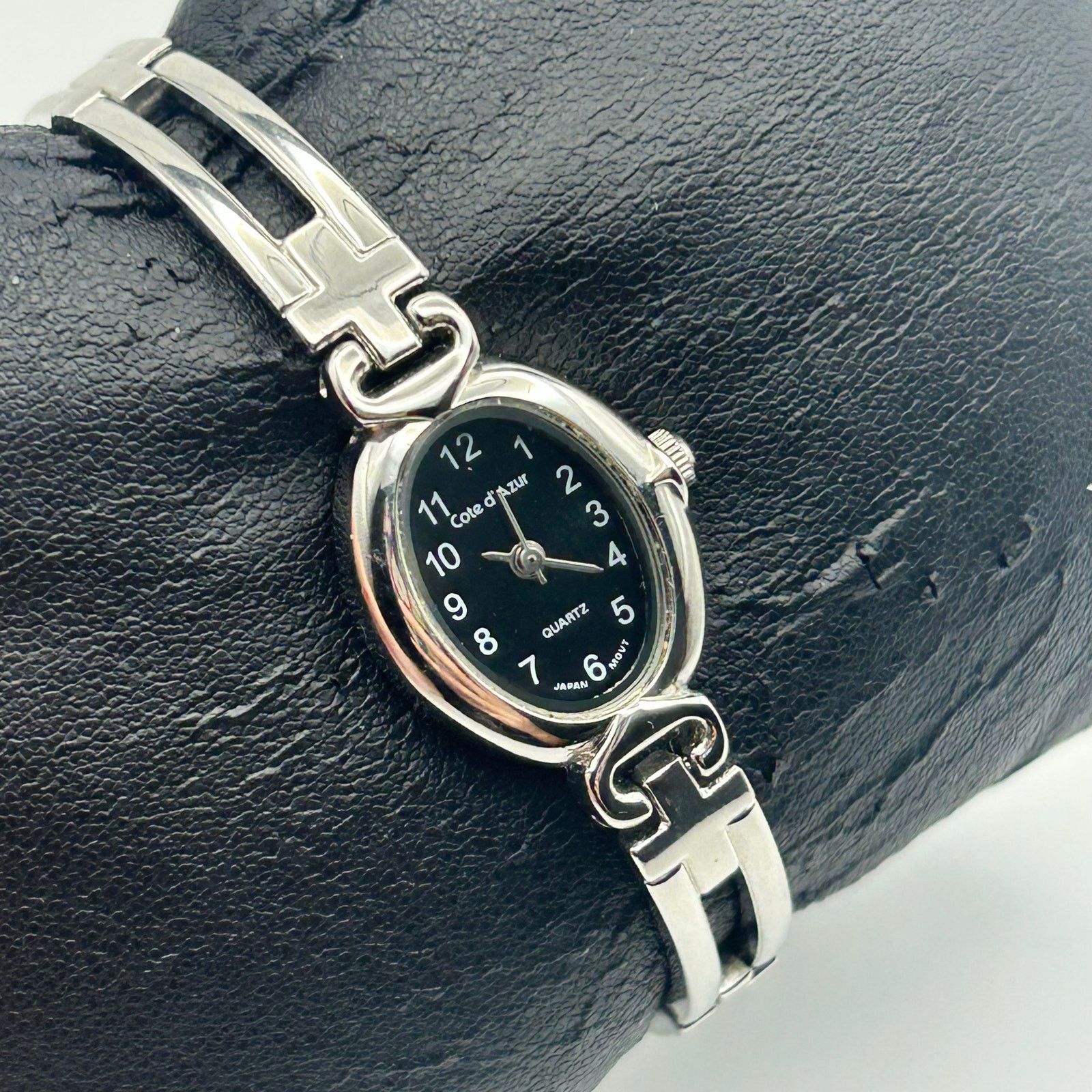 Other Cote d'Azur Silver Tone Black Dial Women’s Watch New Battery Size ONE SIZE - 1 Thumbnail