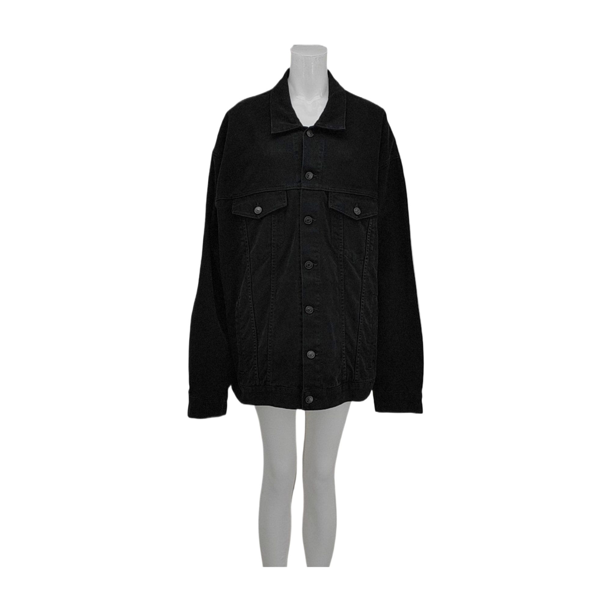Balenciaga Balenciaga Logo Denim Jacket Size XS Size XS / US 0-2 / IT 36-38 - 1 Thumbnail