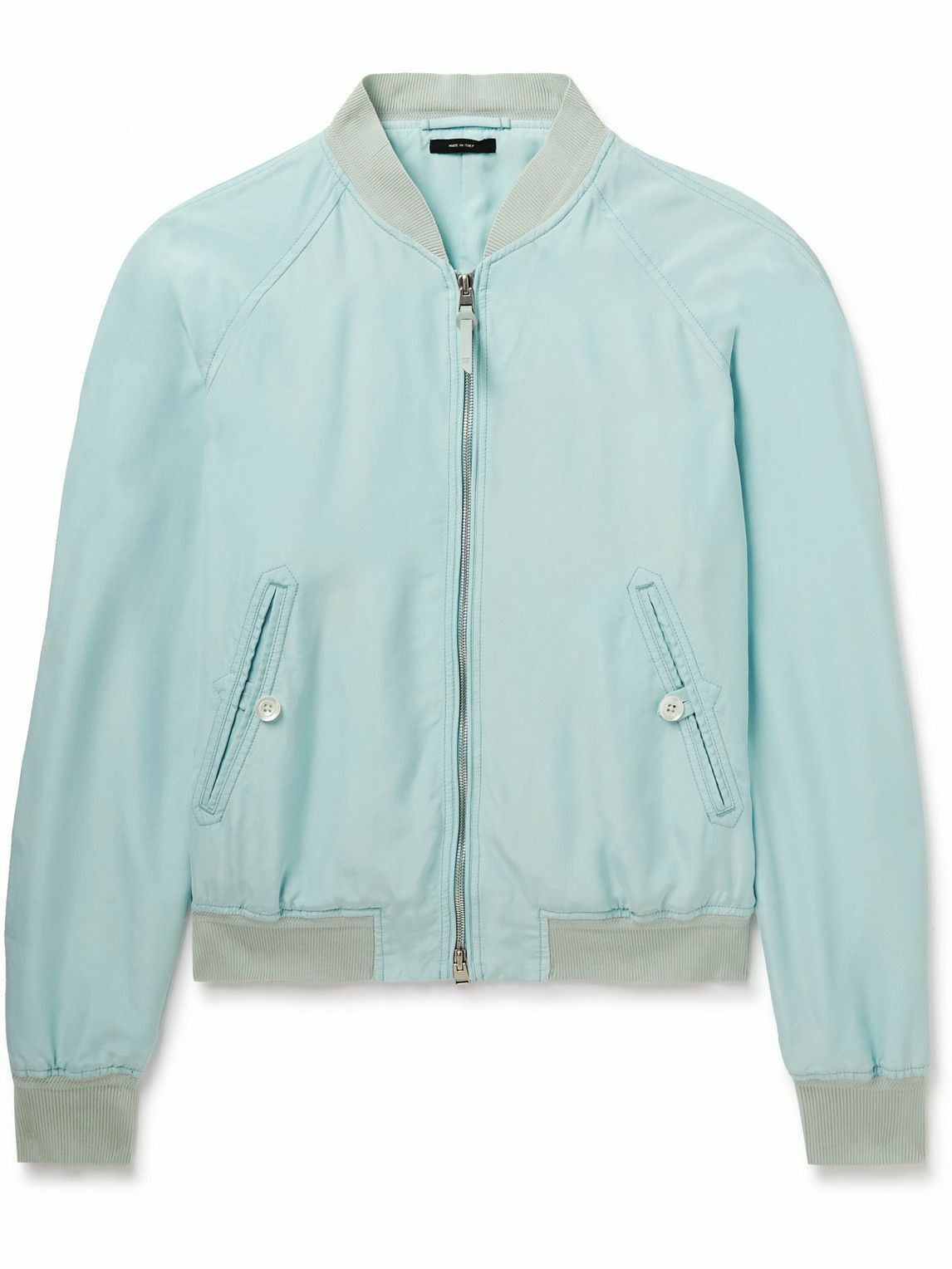 Tom Ford o1loc1c0325 OBS004 Bomber Jacket in Light Blue Size US M / EU 48-50 / 2 - 1 Thumbnail