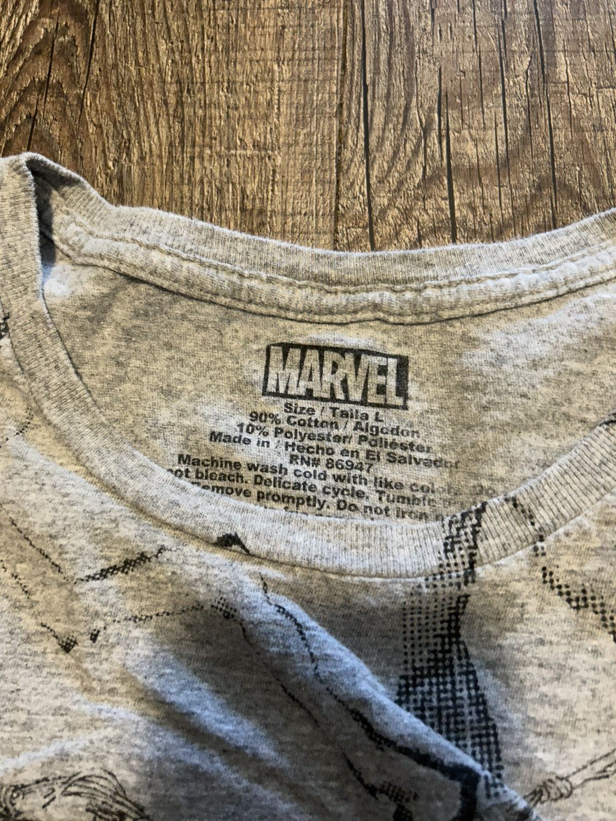 Marvel Comics × Vintage Y2K AOP Marvel All Over Print Super Hero T Shirt Size US L / EU 52-54 / 3 - 3 Thumbnail