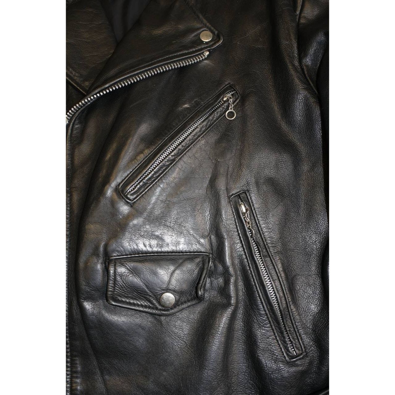 Vintage Vintage Wilsons Open Road Black Leather Motorcycle Jacket Size US L / EU 52-54 / 3 - 7 Thumbnail