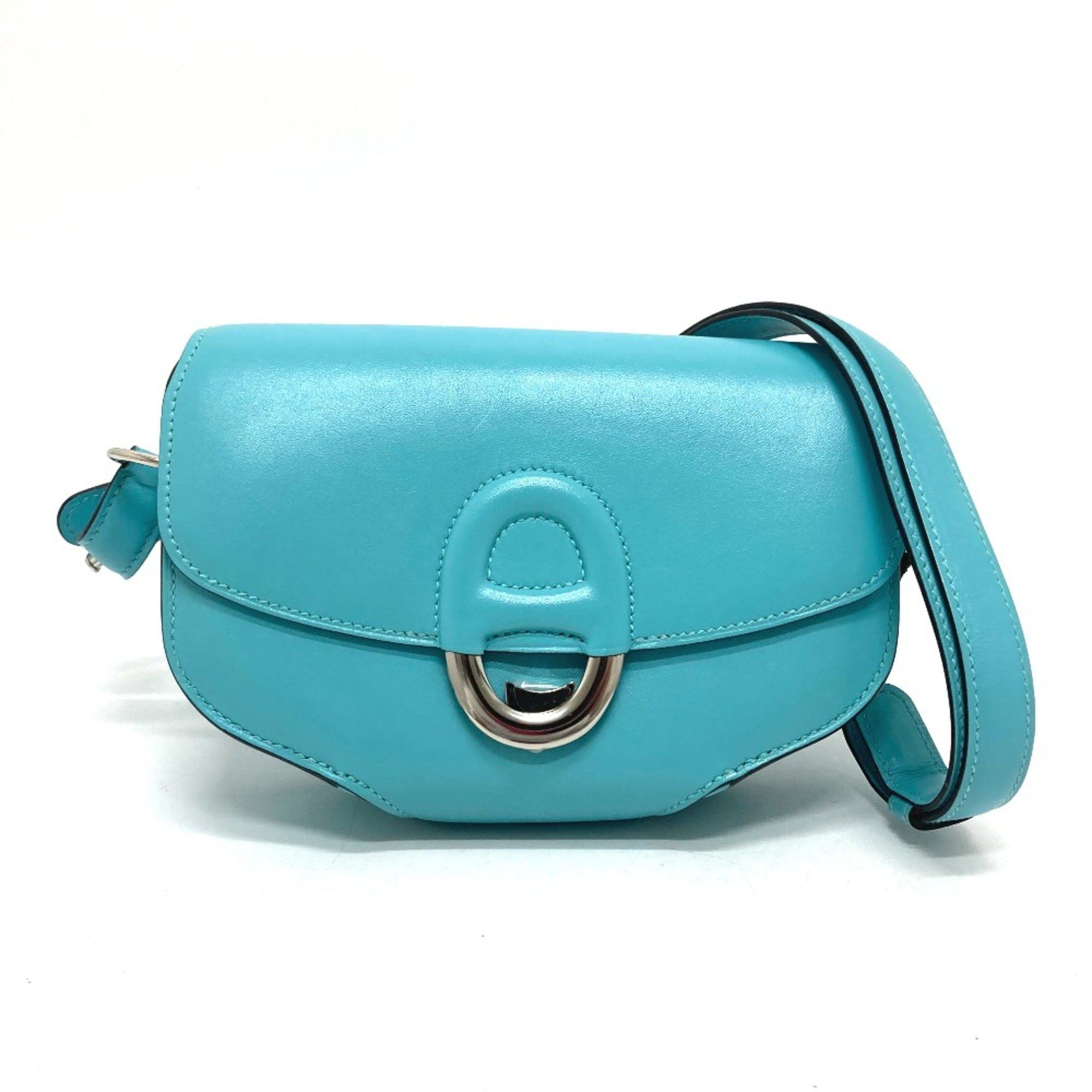 Hermes Hermes Mini Shell Schmidy bag shawl Shoulder Bag Blue Atoll blue SilverHardware Size ONE SIZE - 1 Thumbnail